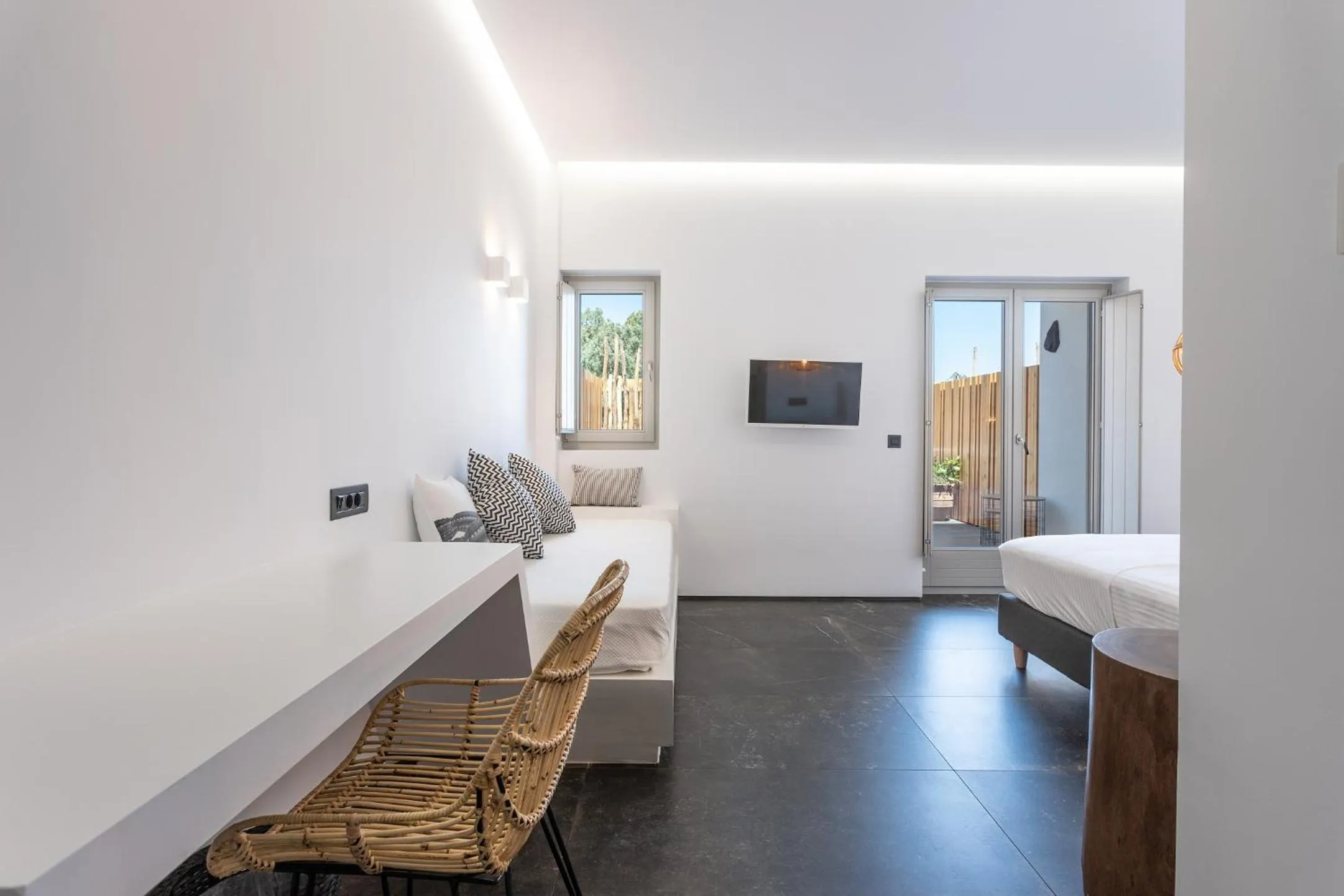 Photo of the whole room, Bed in Aegean Gem