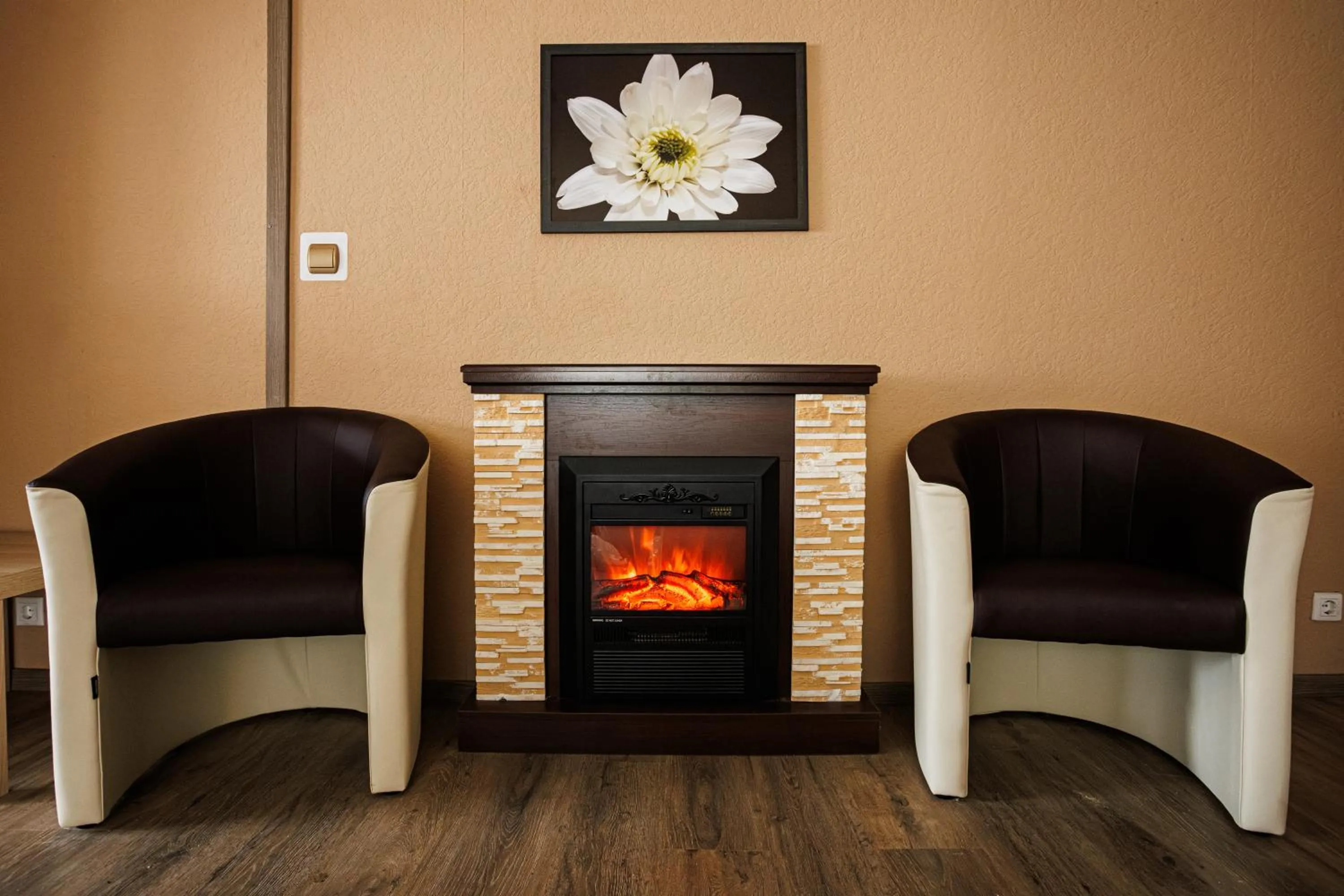 fireplace in Visegrád Vendégház-Apartman