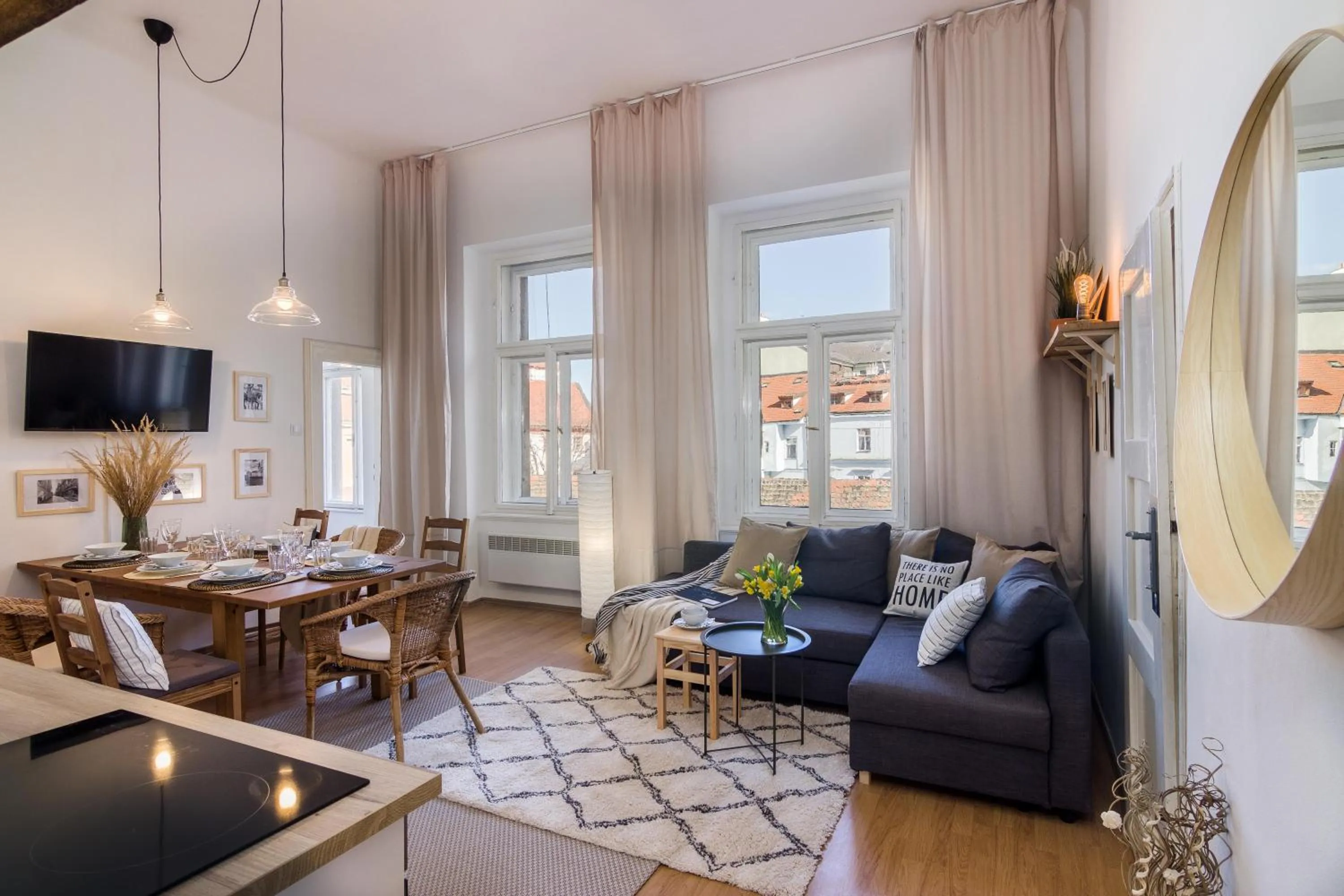 Living room in Historic Centre Prague Apartments by Michal&Friends