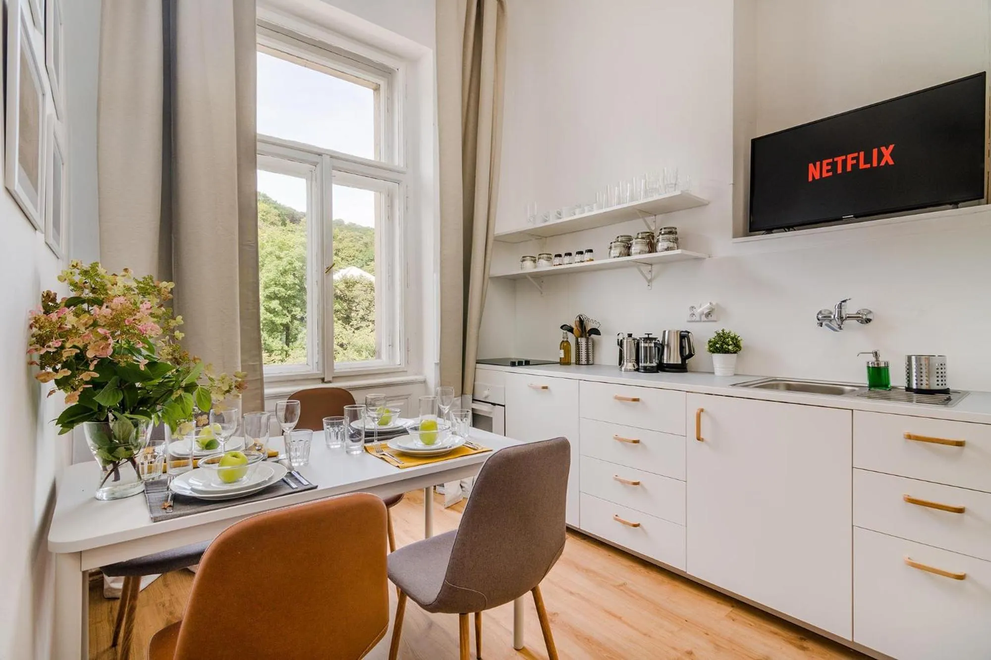 Kitchen or kitchenette in Historic Centre Prague Apartments by Michal&Friends