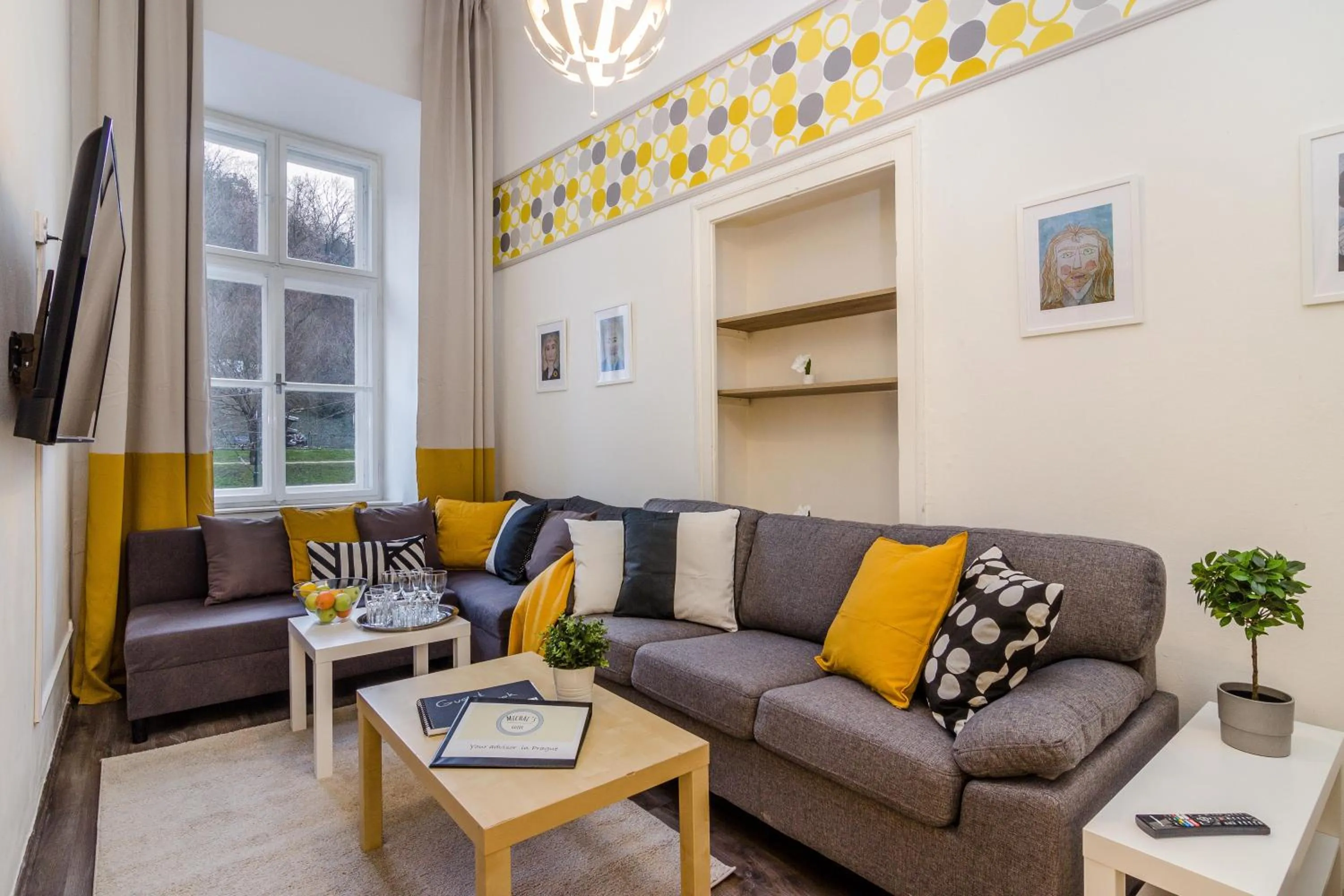 Living room in Historic Centre Prague Apartments by Michal&Friends