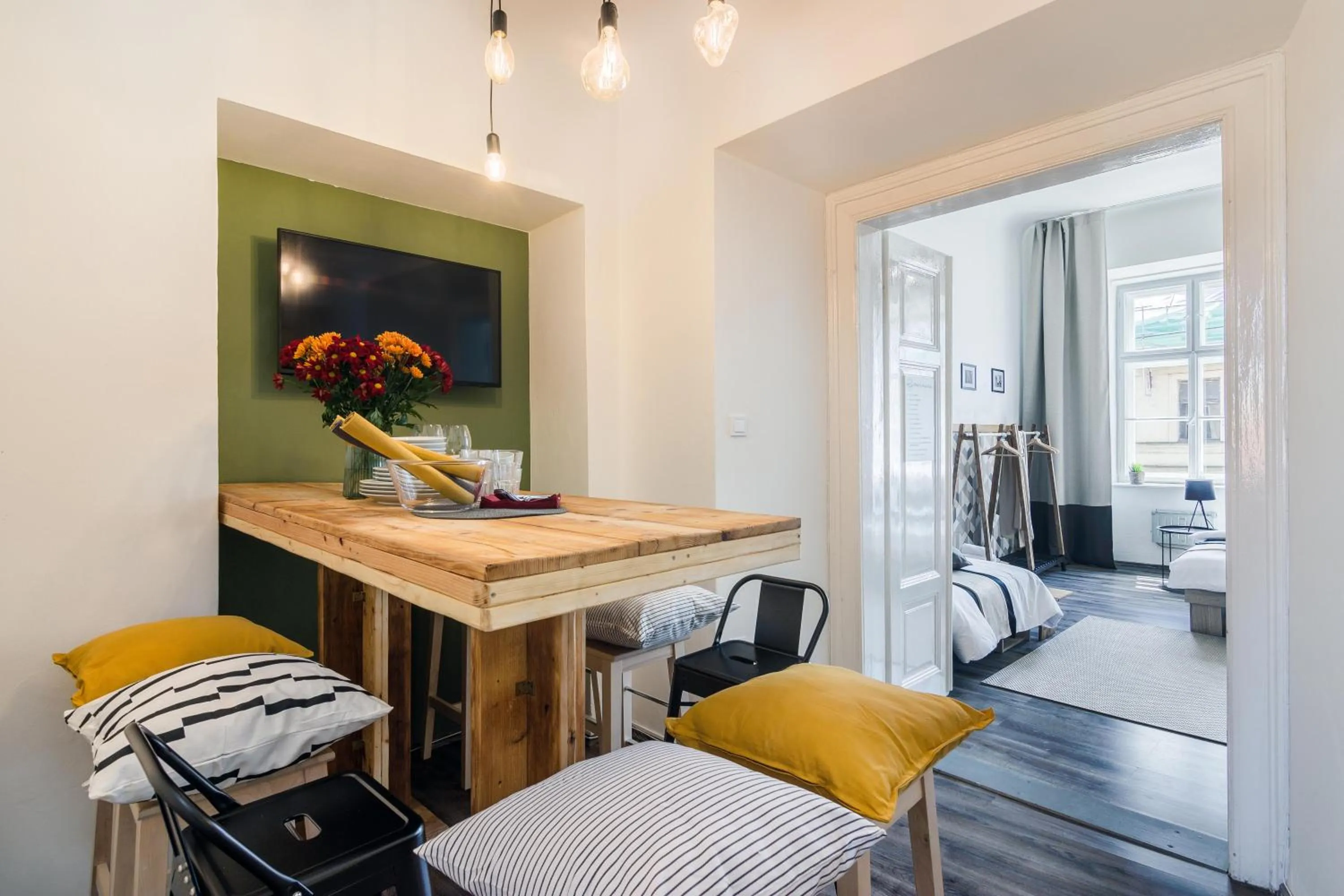 Dining area in Historic Centre Prague Apartments by Michal&Friends