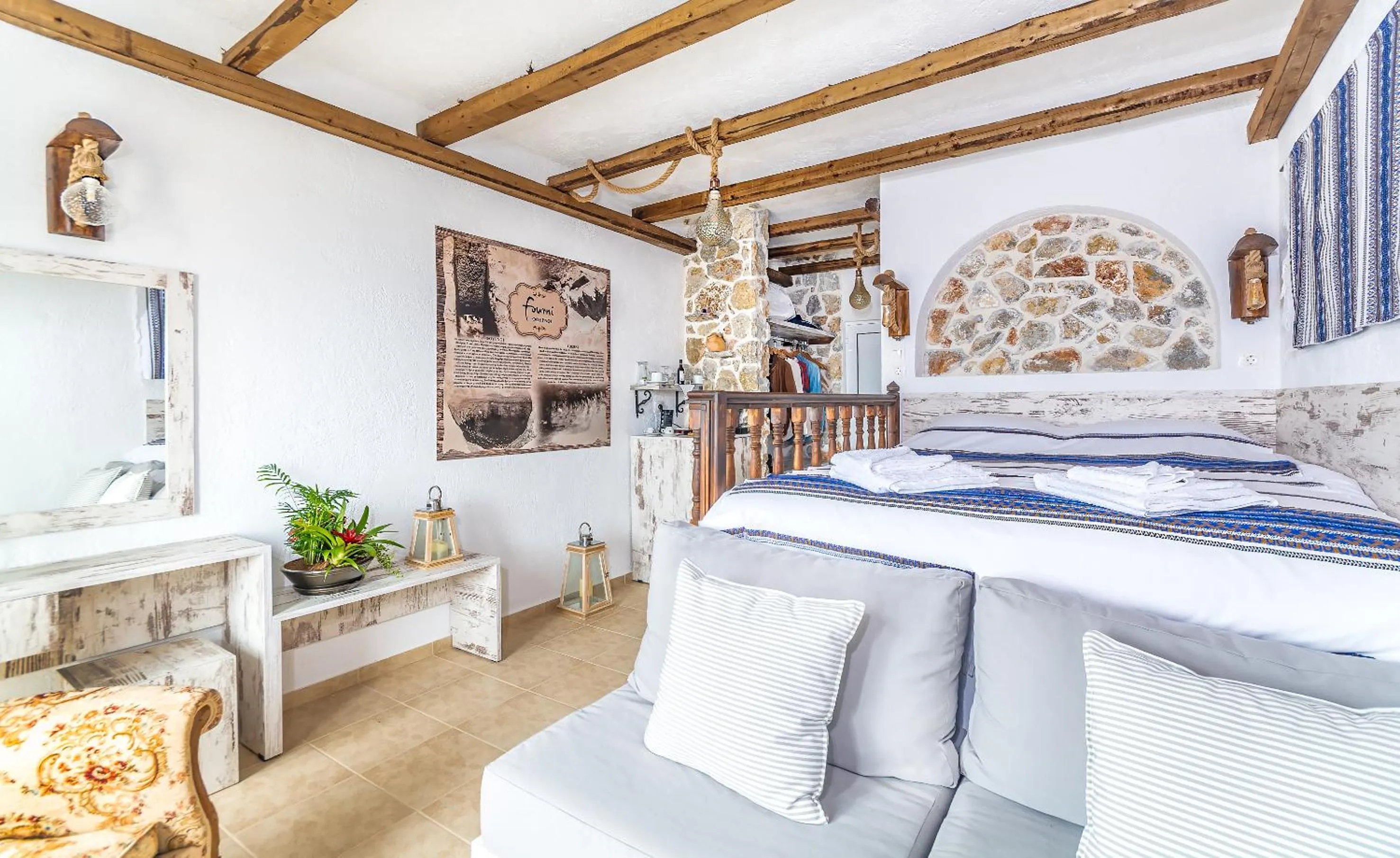 Bed in Limeri Traditional Guest House