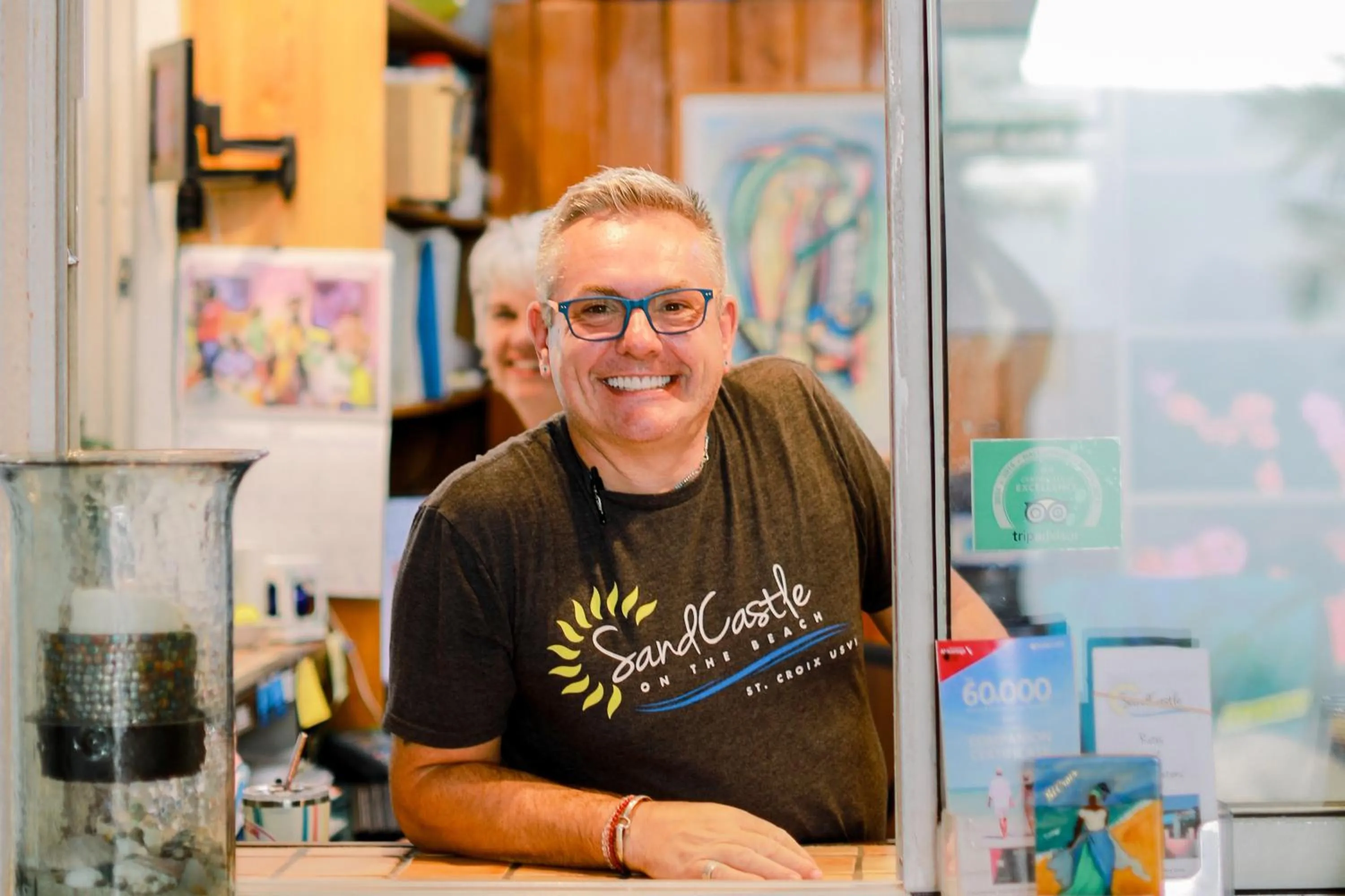 Staff in Sand Castle on the Beach - Adults Only