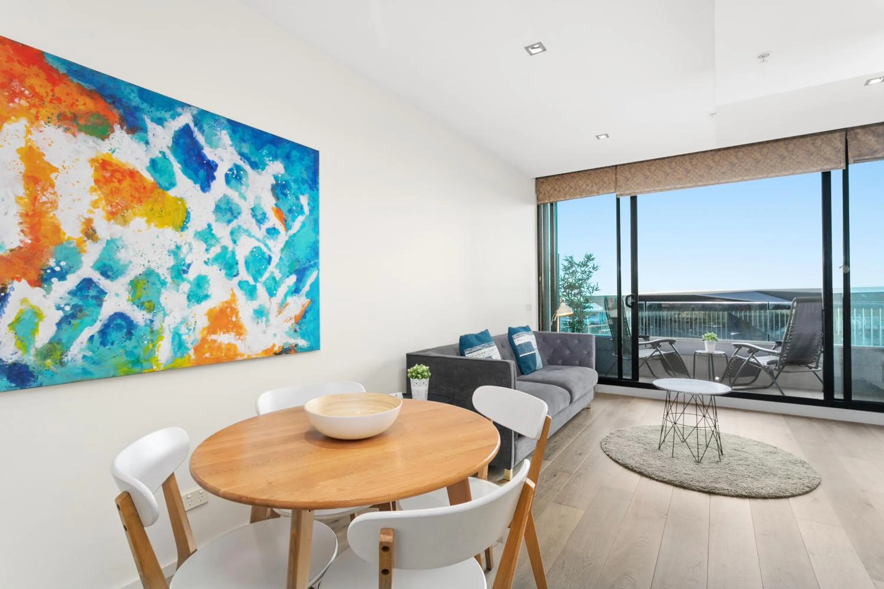 Dining area in Waterfront Melbourne Apartments