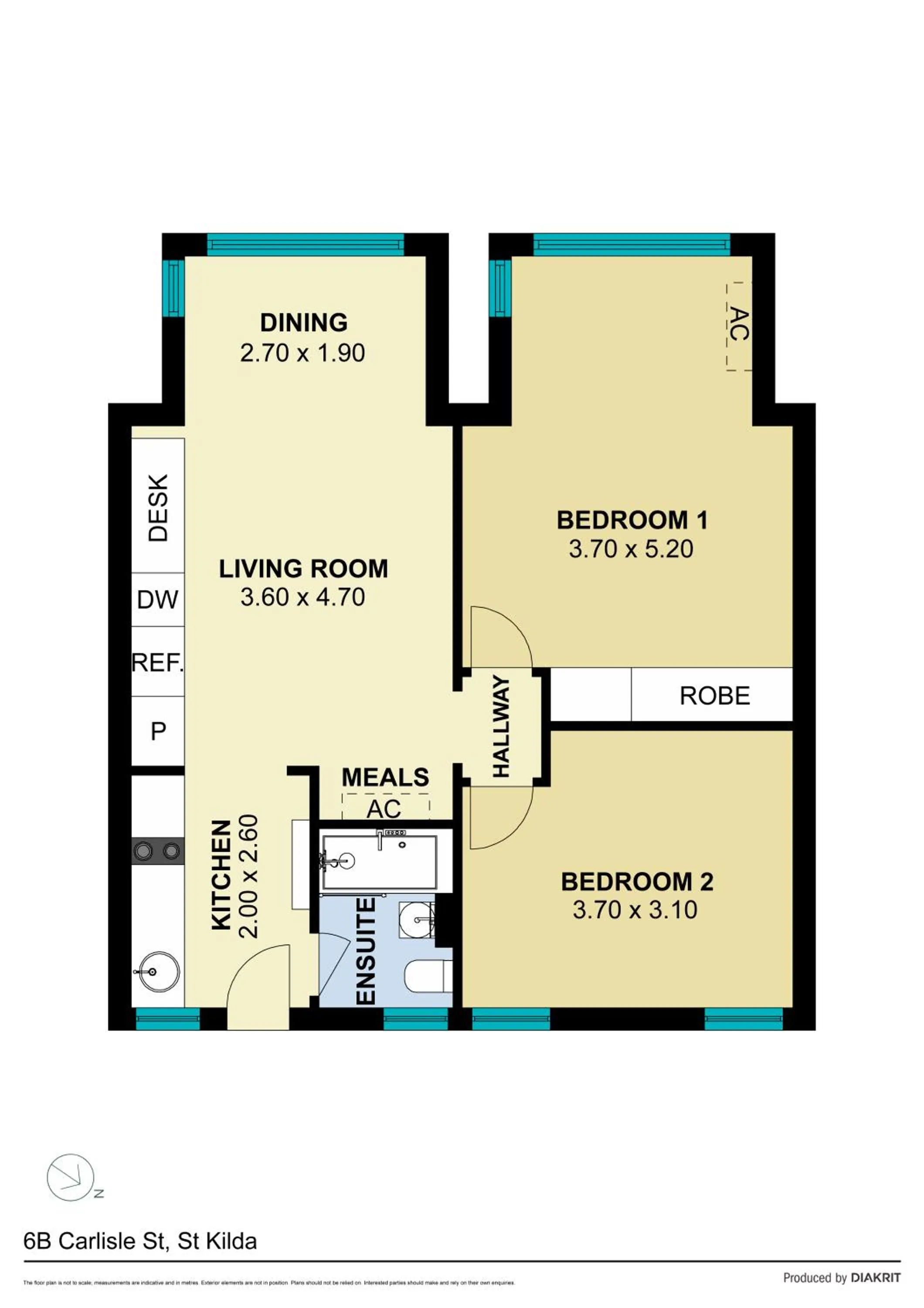 Floor plan in Cosmopolitan Hotel and Apartments