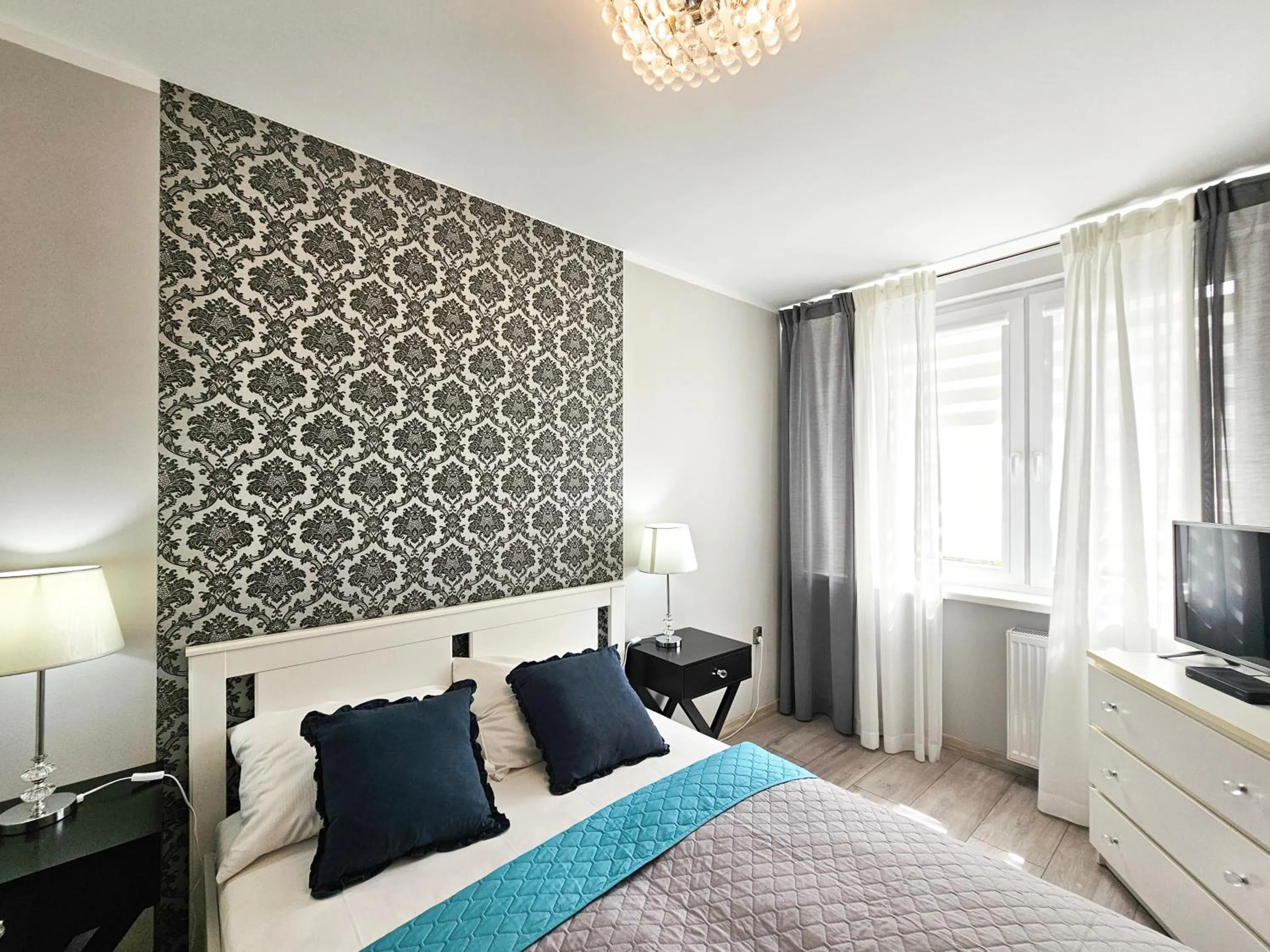Bedroom, Bed in visit baltic - Paderewskiego