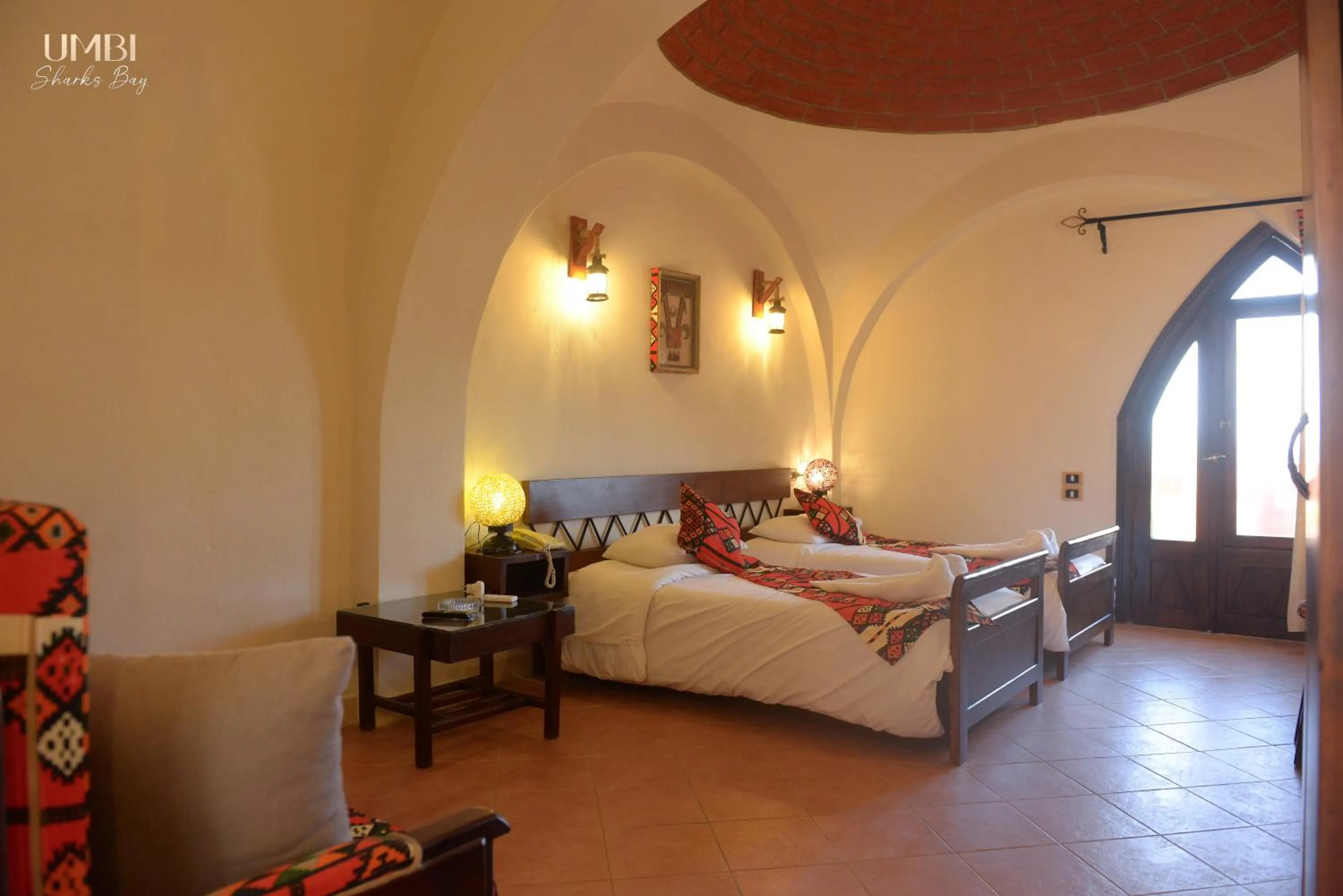 Bed in Umbi Sharks Bay Diving Village