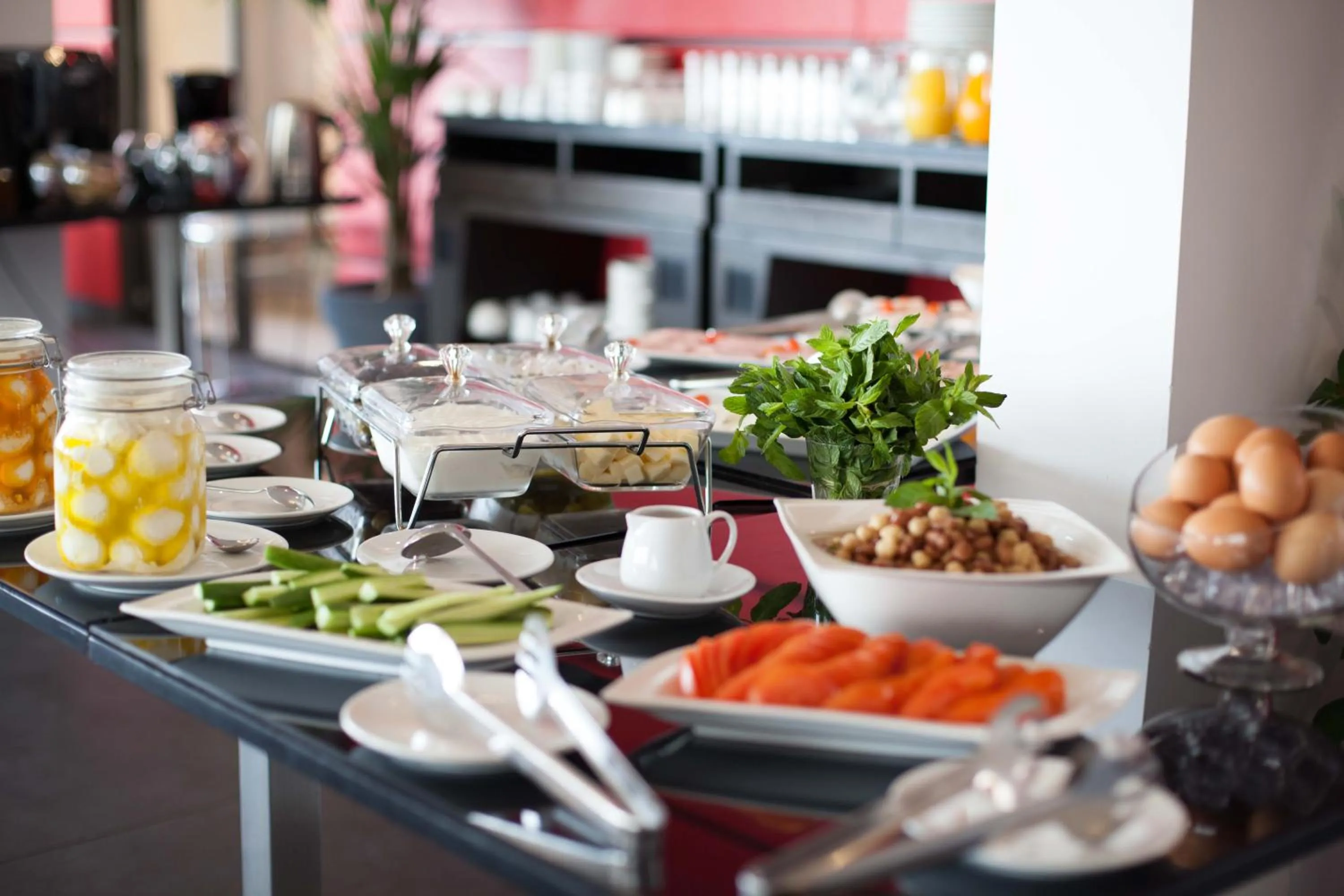 Buffet breakfast in Aleph Boutique Hotel