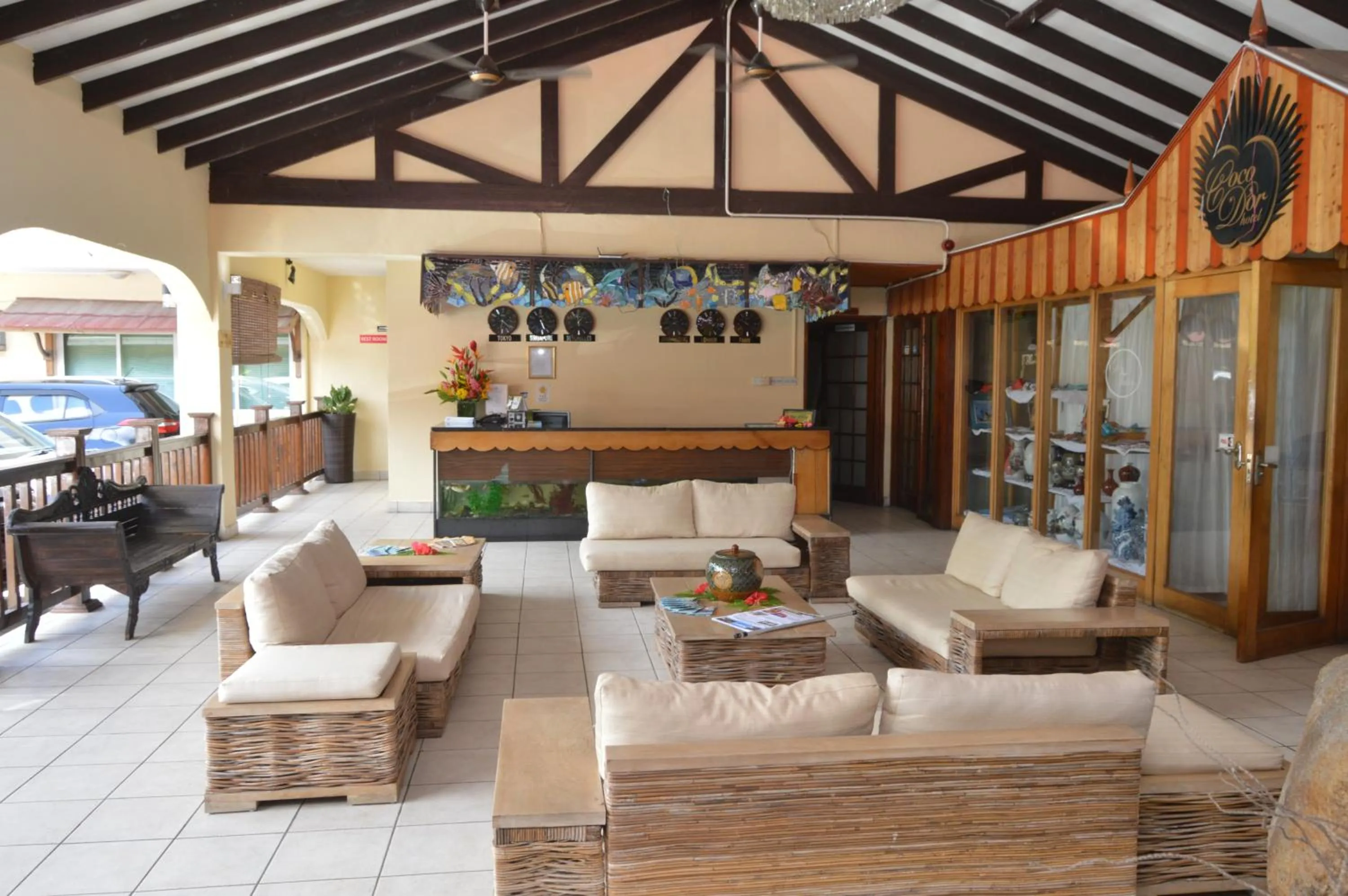 Lobby or reception in Coco D'or Hotel Seychelles
