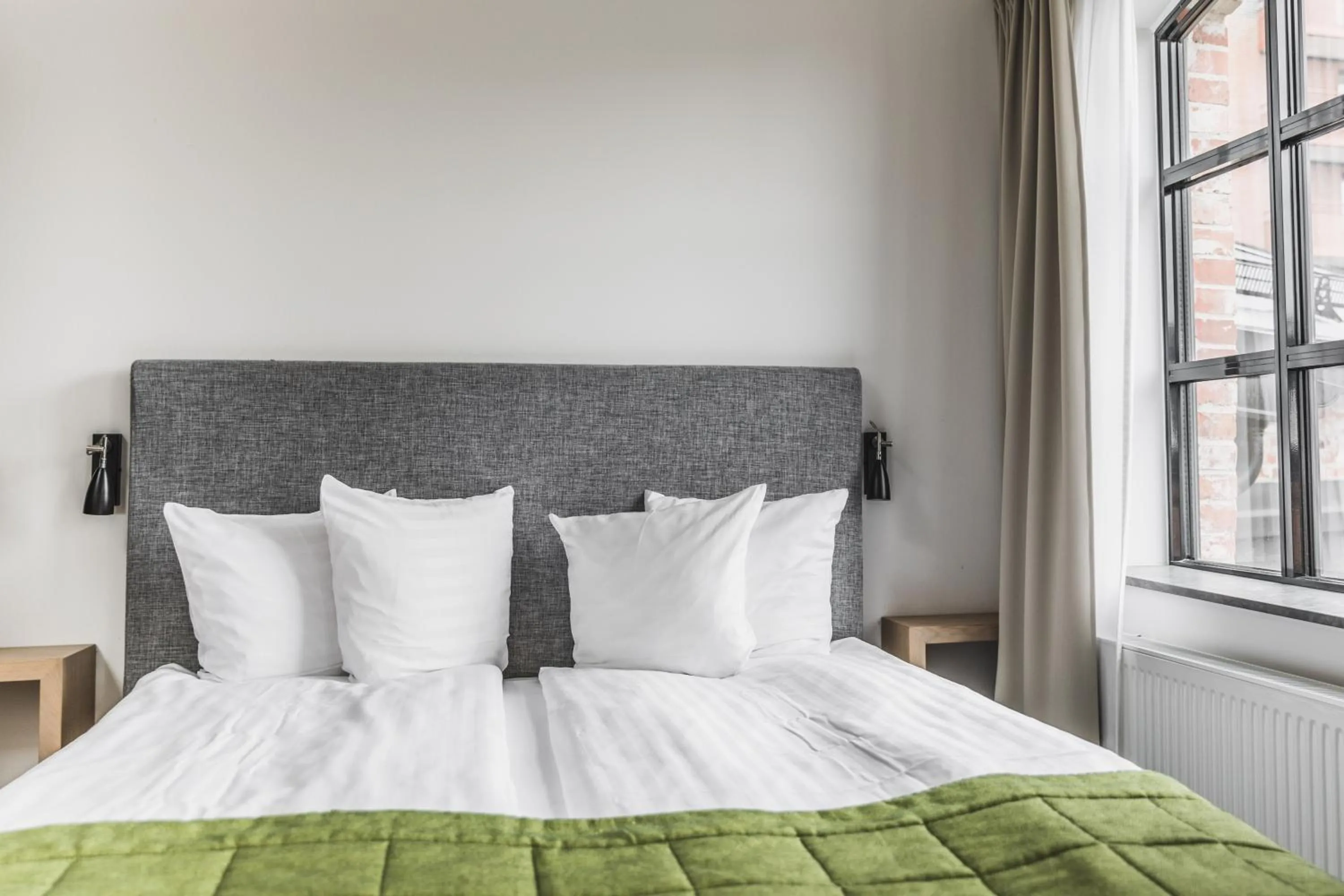 Bed in The More Hotel Lund