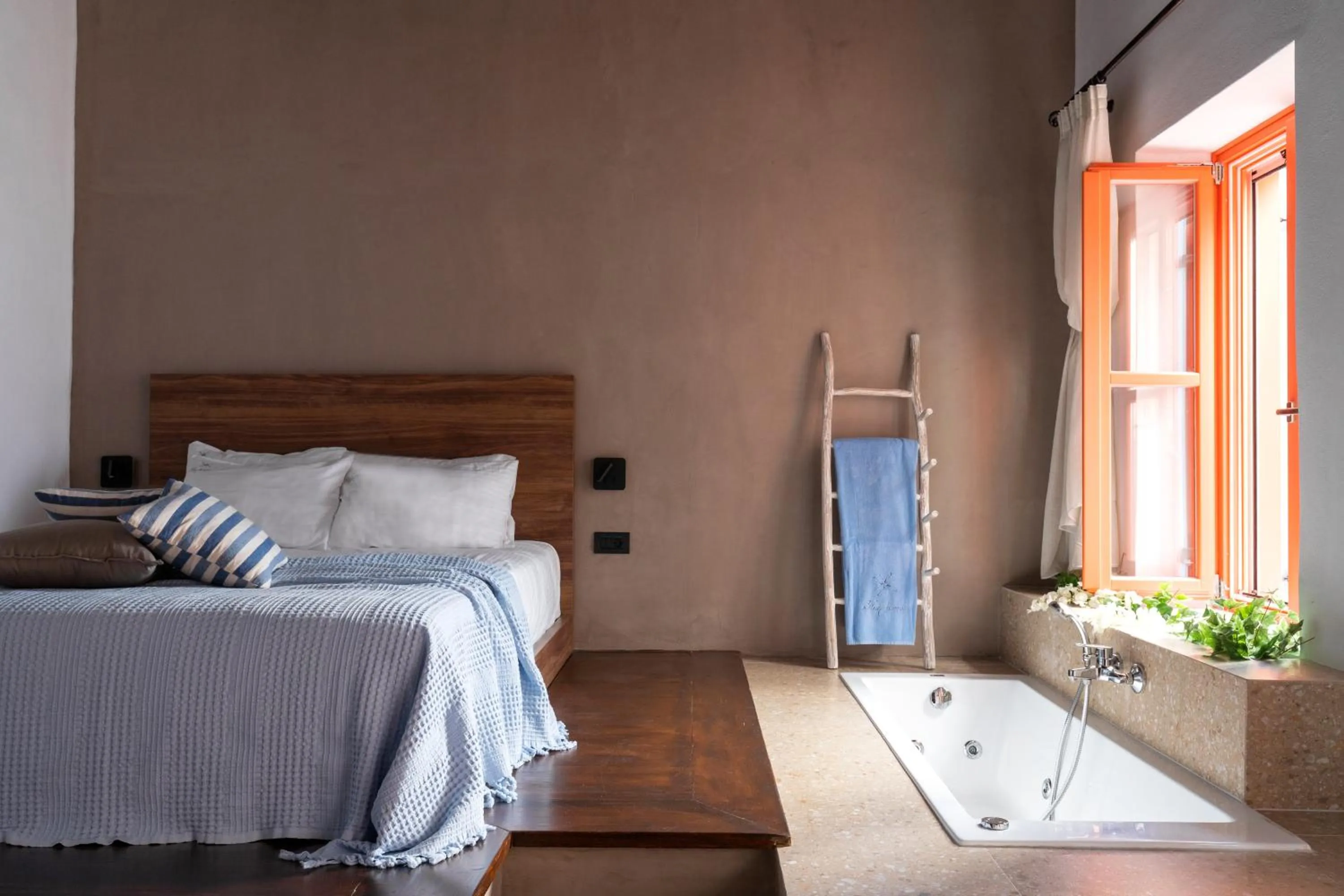 Bathroom, Bed in Blue Jasmine Suites