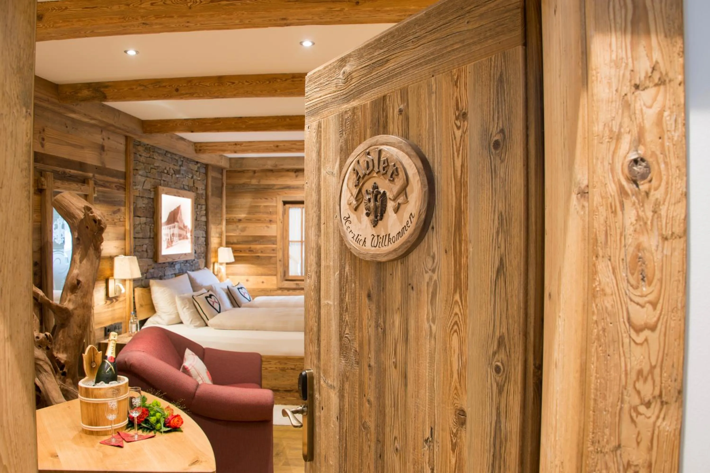 Photo of the whole room, Bed in Wellness-Hotel ADLER