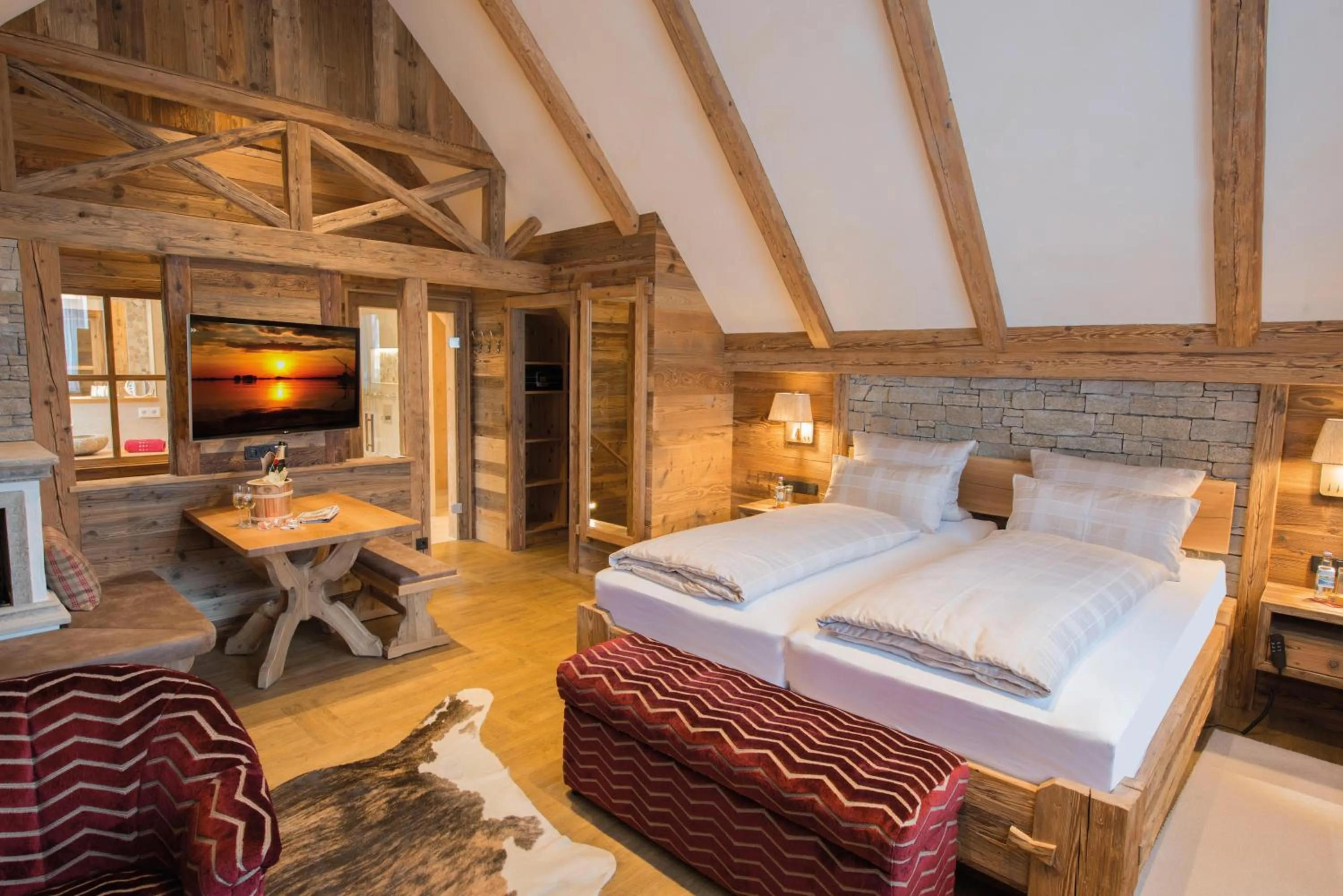 Photo of the whole room, Bed in Wellness-Hotel ADLER