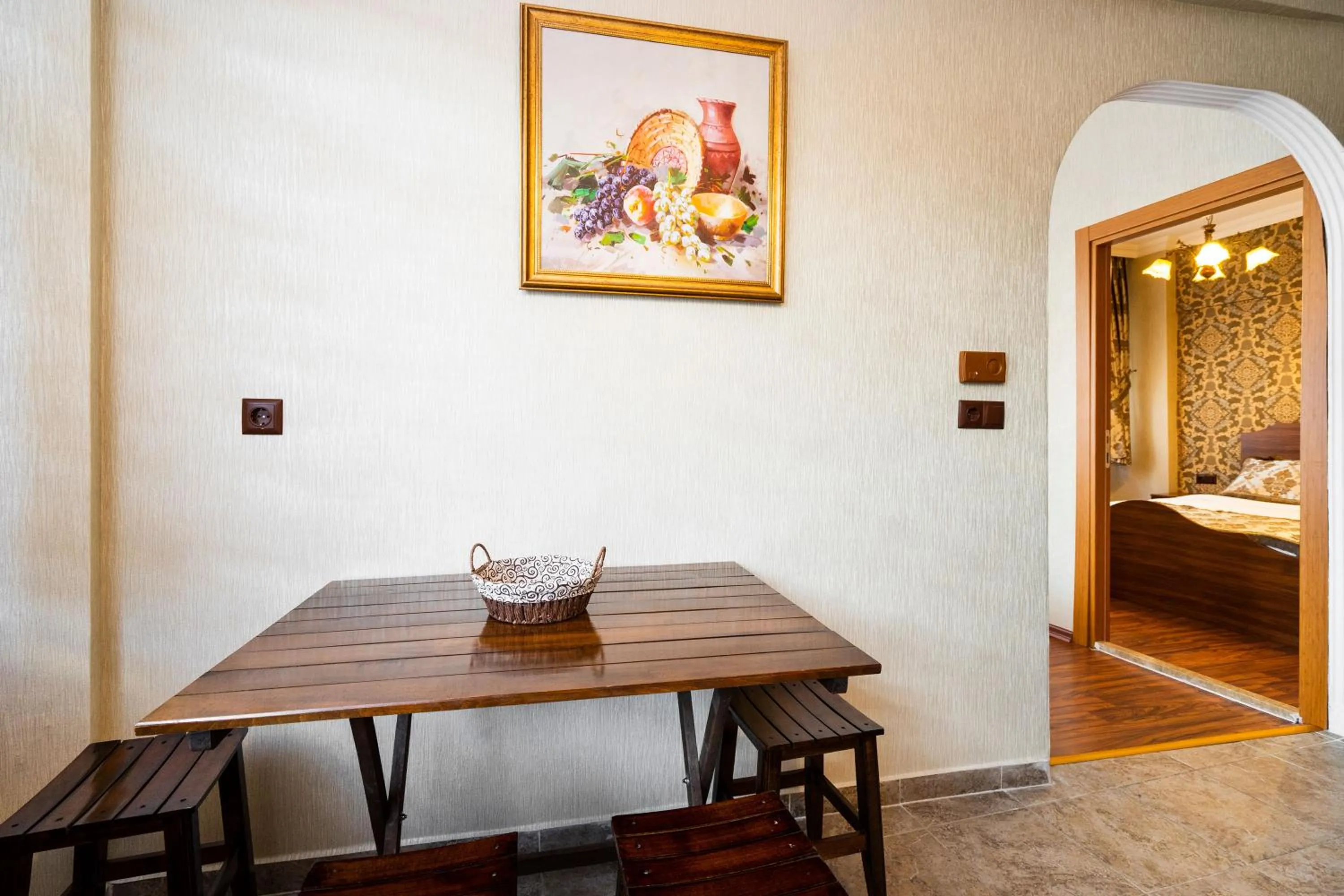 Living room, Bed in The First Ottoman Suites