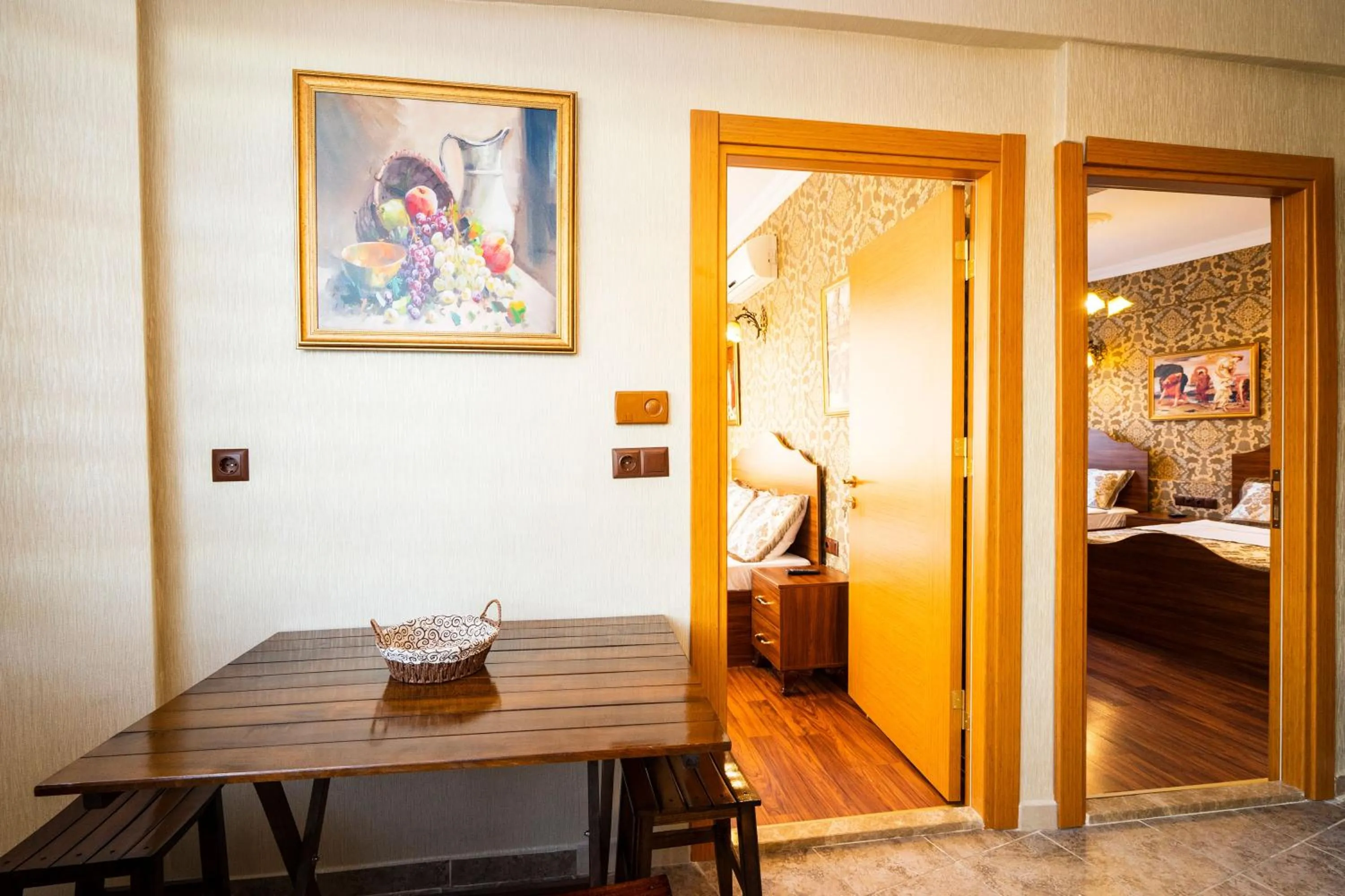 Living room, Bed in The First Ottoman Suites