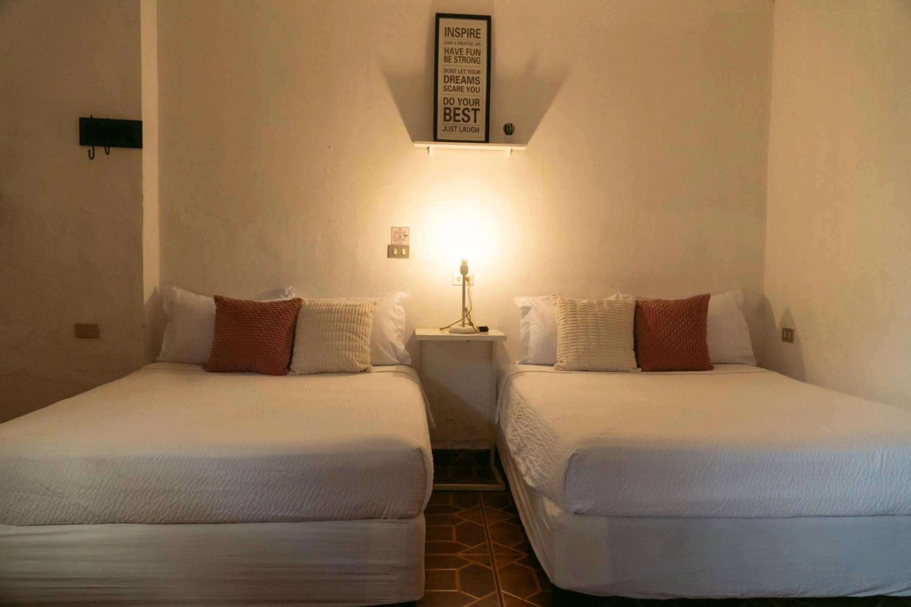 Decorative detail, Bed in La Casa de Mamapán Hotel Colonial Ahuachapan