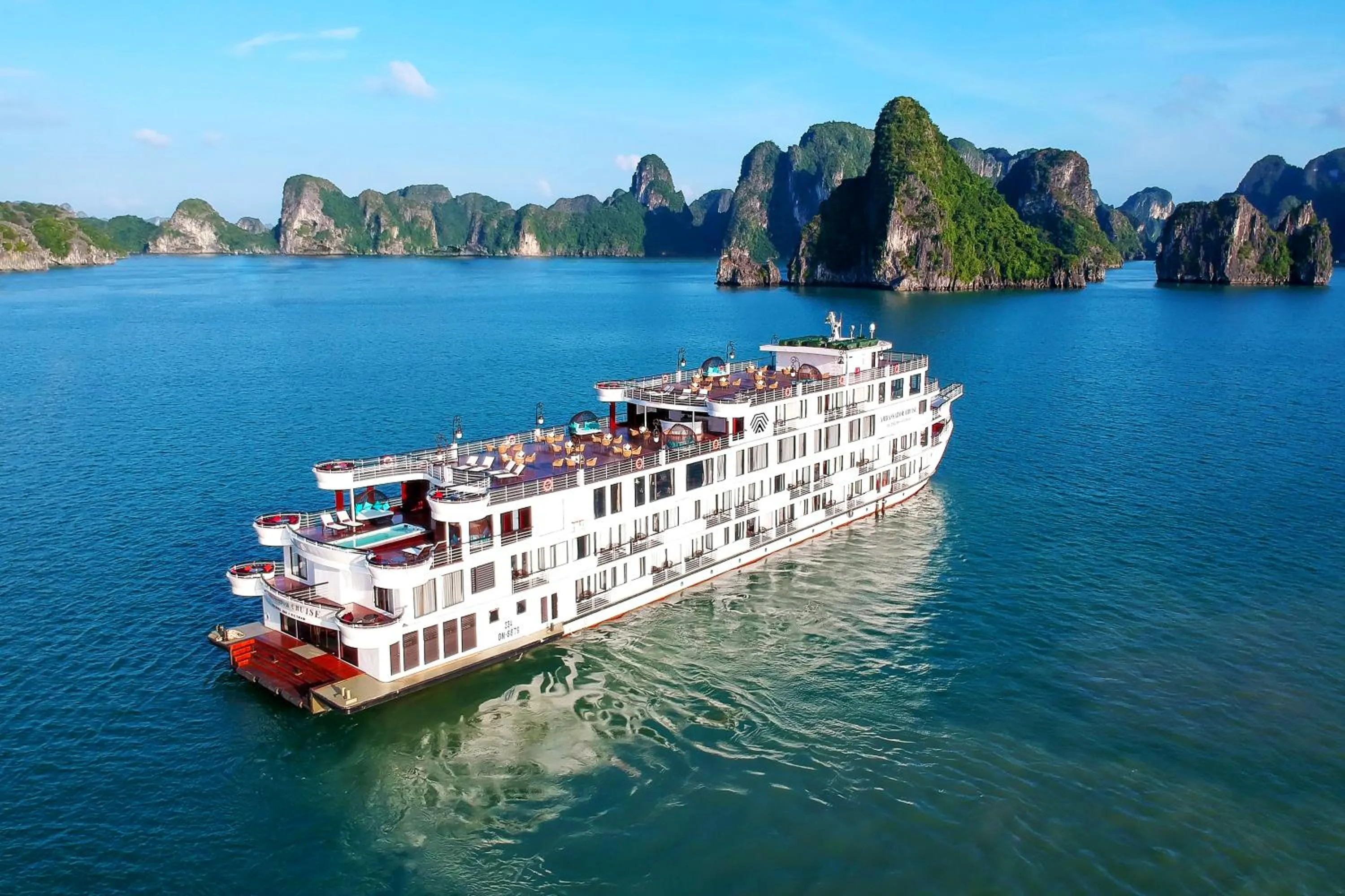 Bird's eye view in Ambassador Cruise Halong Bay
