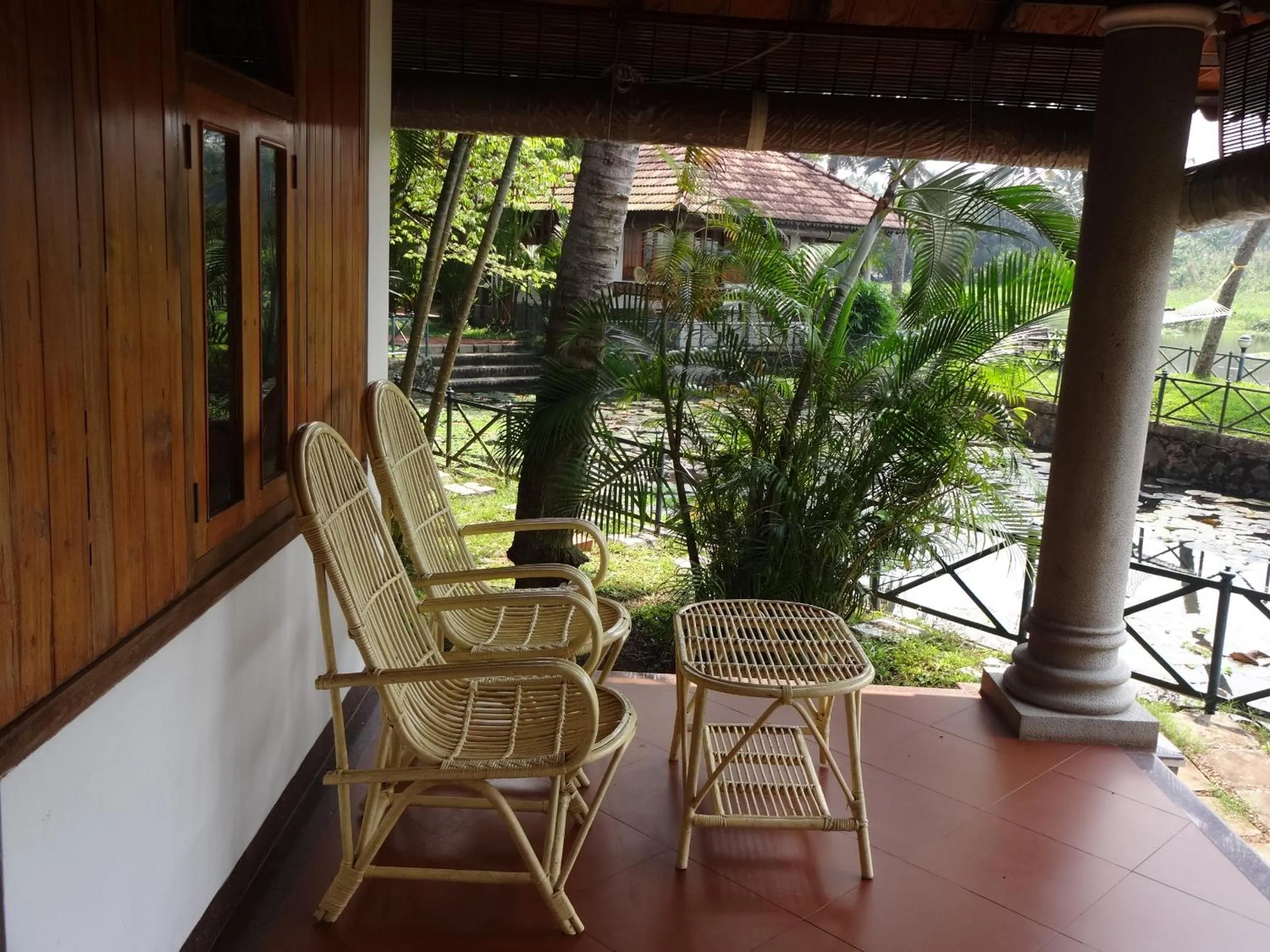Seating area in Backwater Ripples Kumarakom