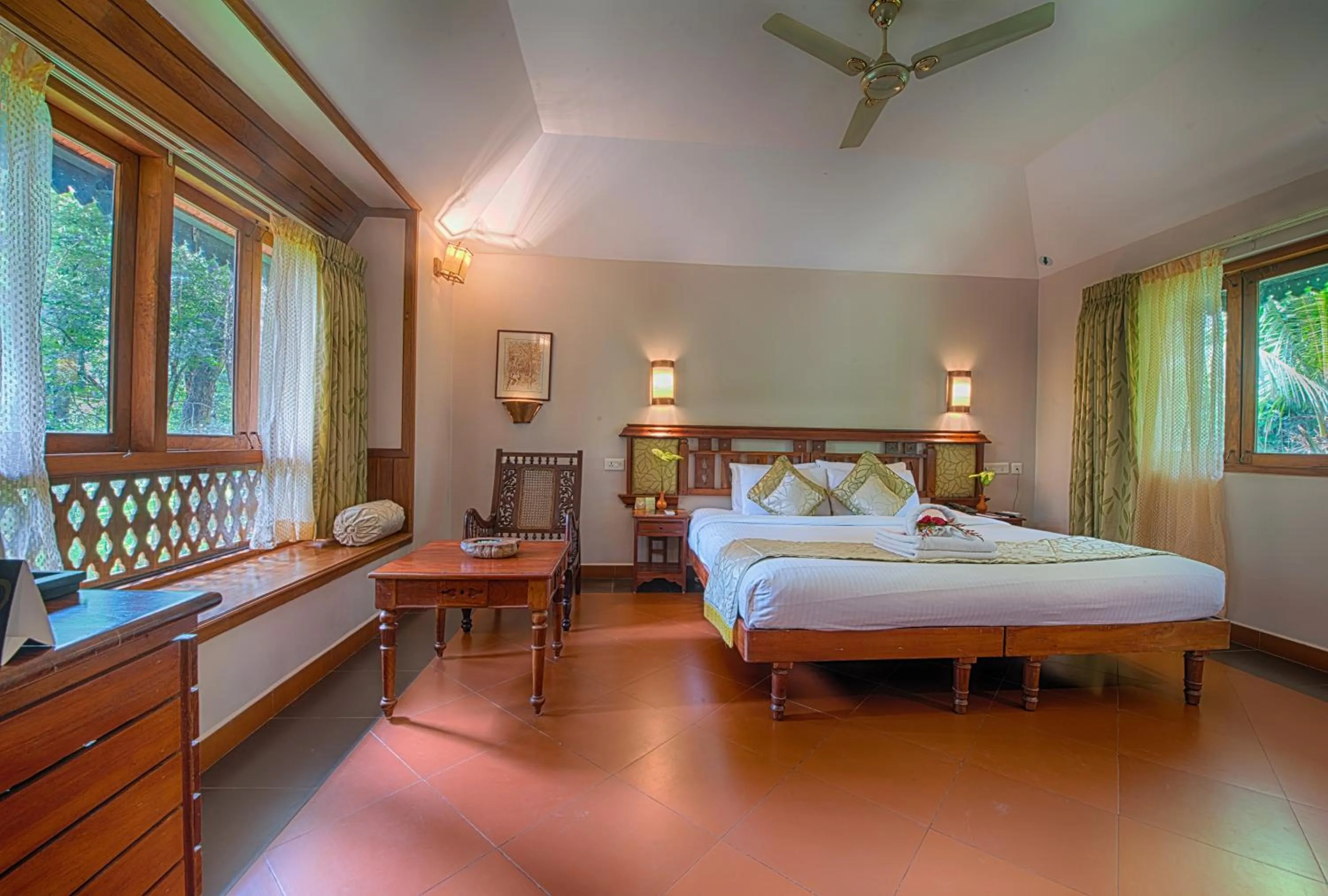 Photo of the whole room, Bed in Greenwoods Resort, Thekkady