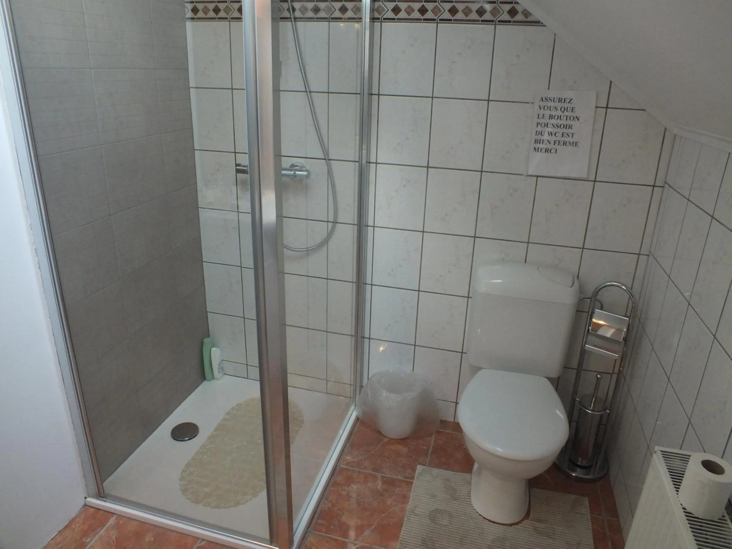 Shower in B&B Le Club de la Source