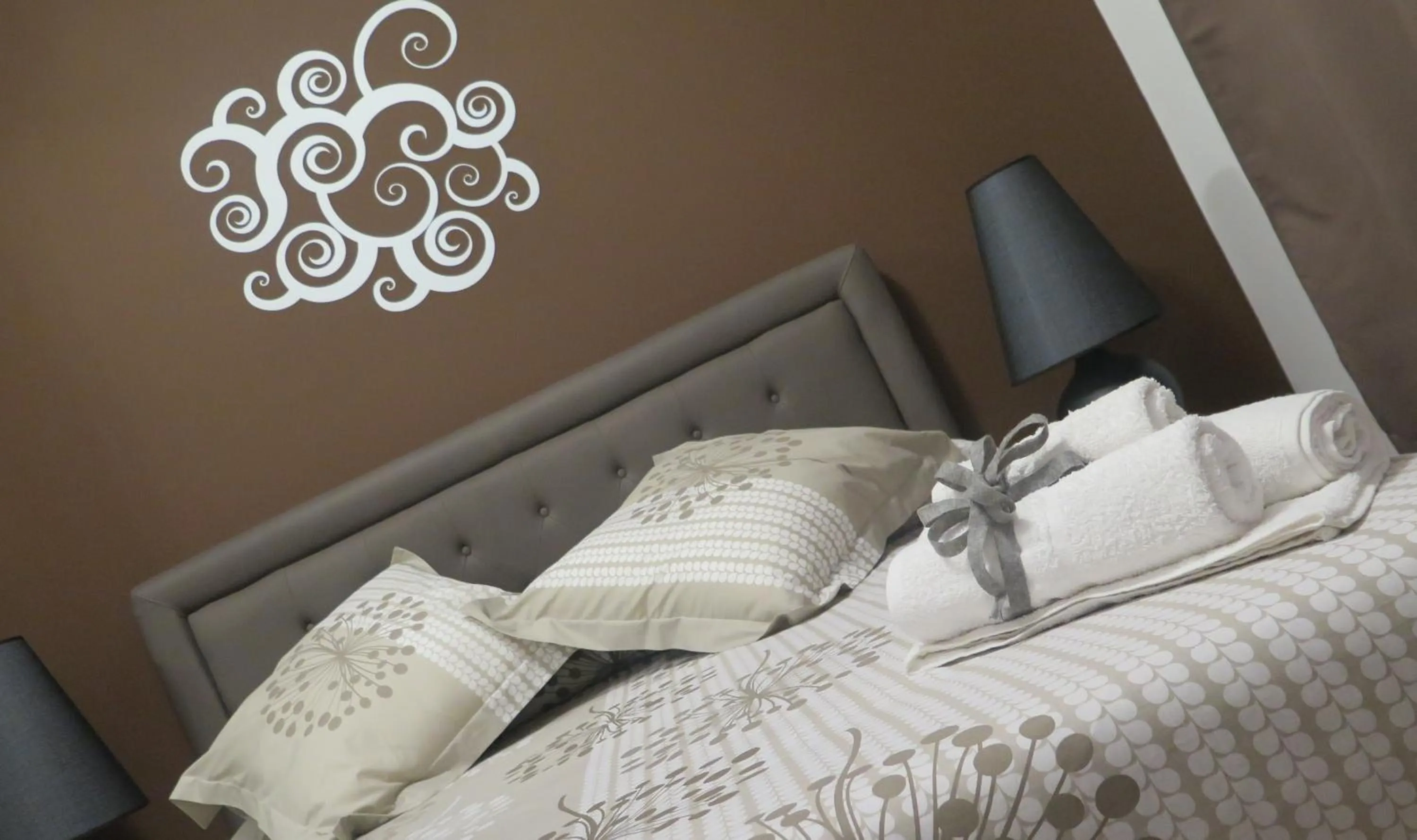 Bed in Symposium Bed&Breakfast