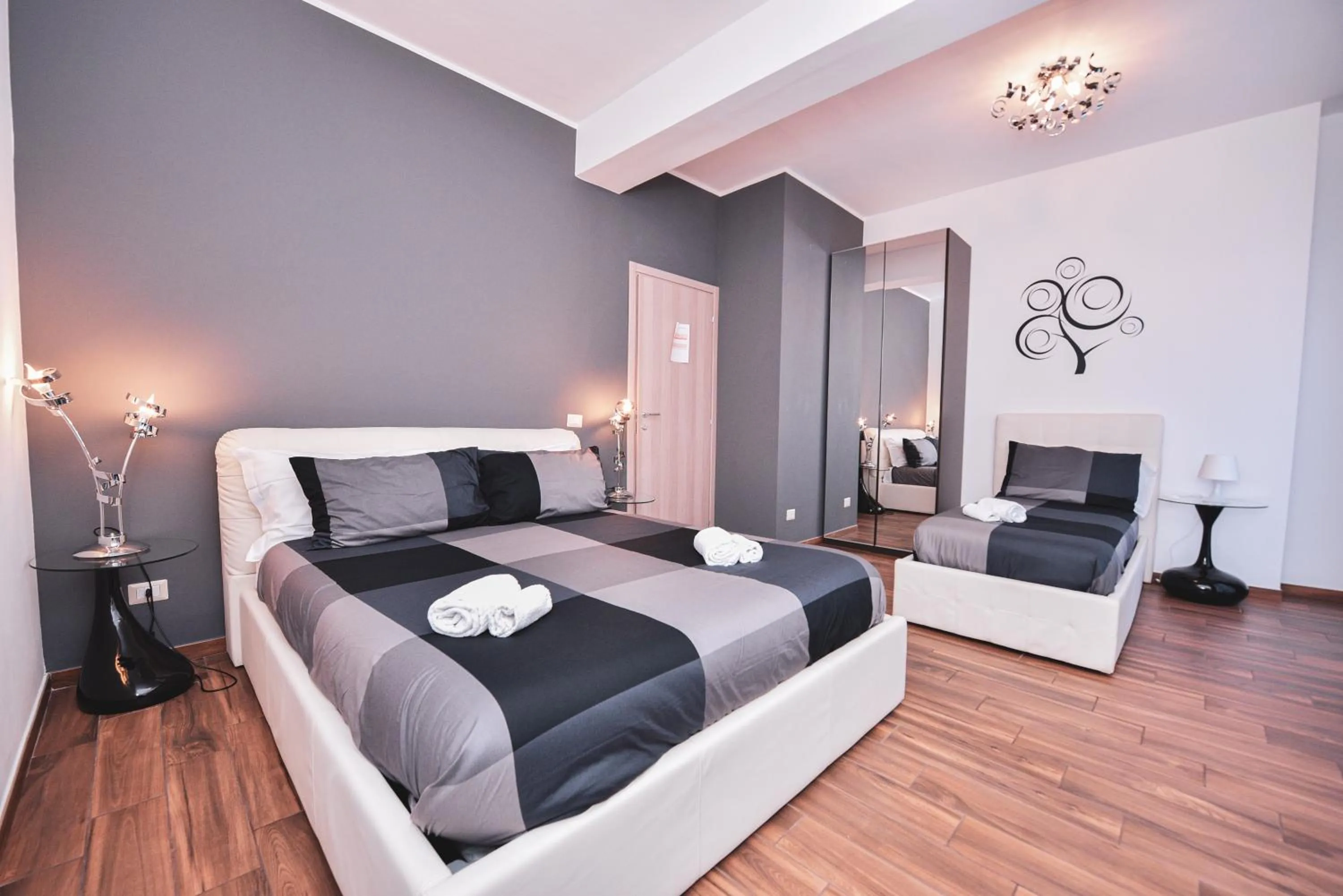 Bed in Symposium Bed&Breakfast