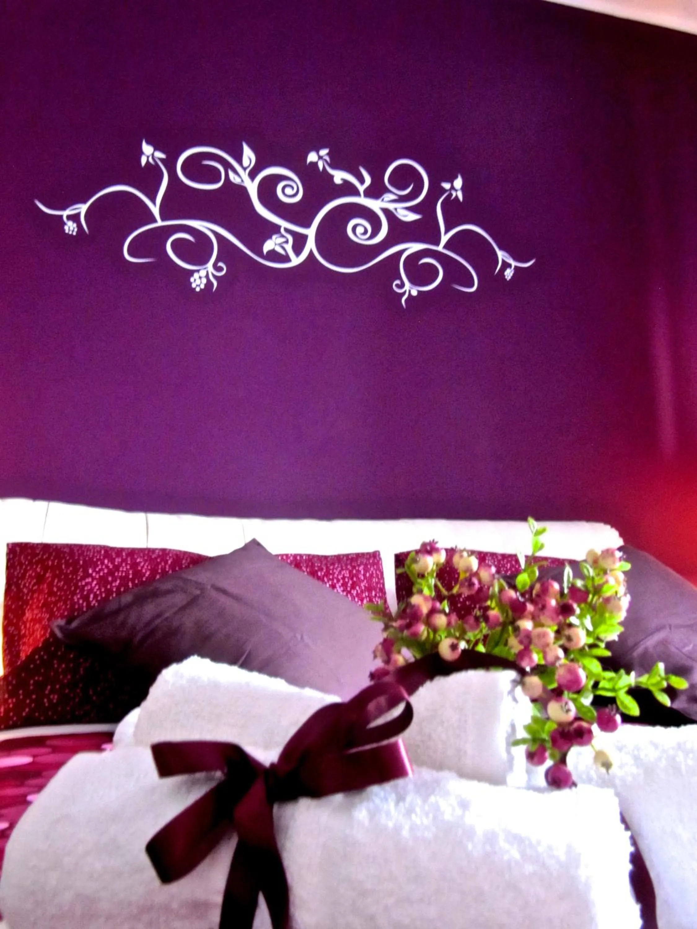 Bed in Symposium Bed&Breakfast