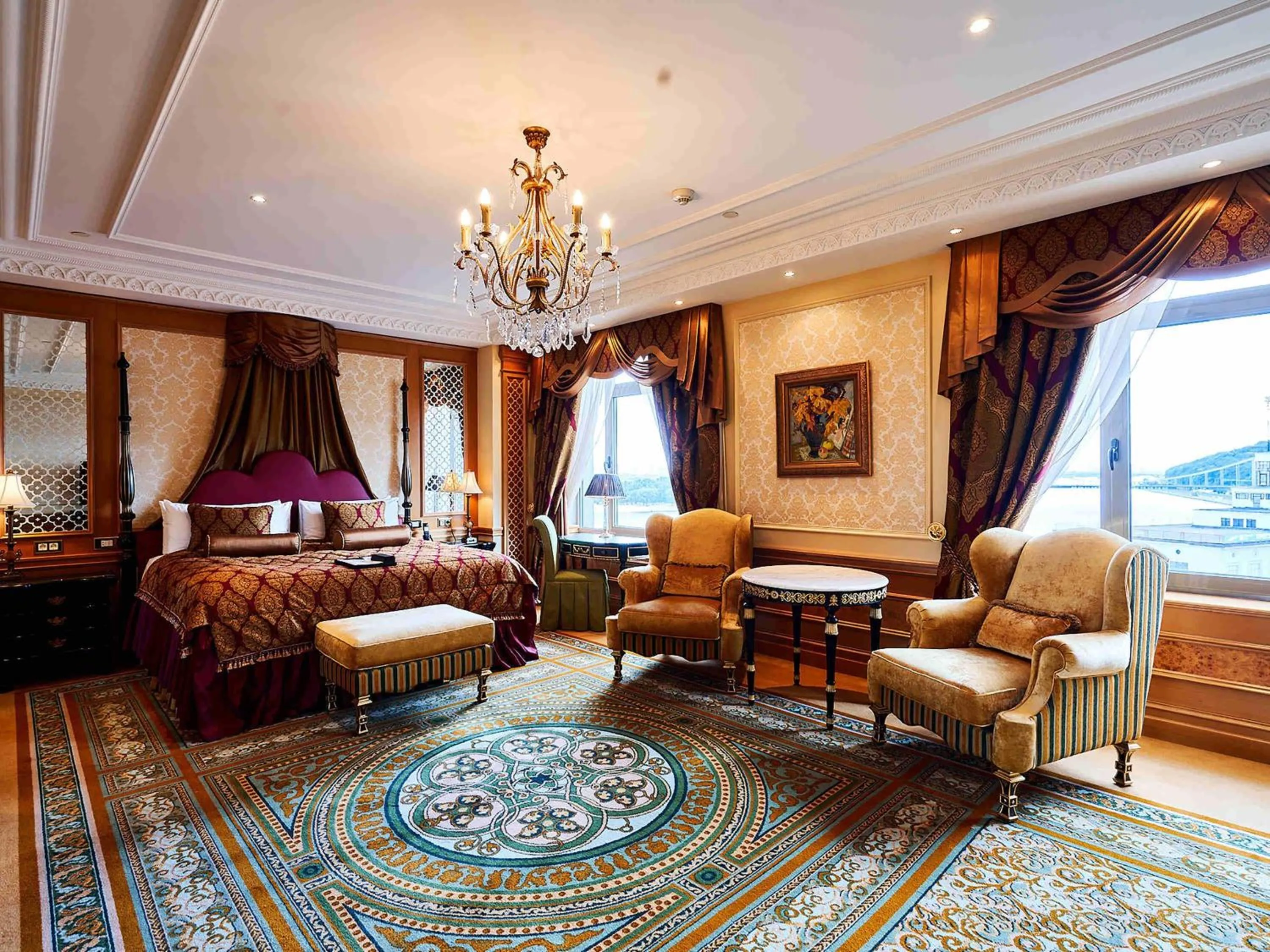 Bedroom, Bed in Fairmont Grand Hotel Kyiv
