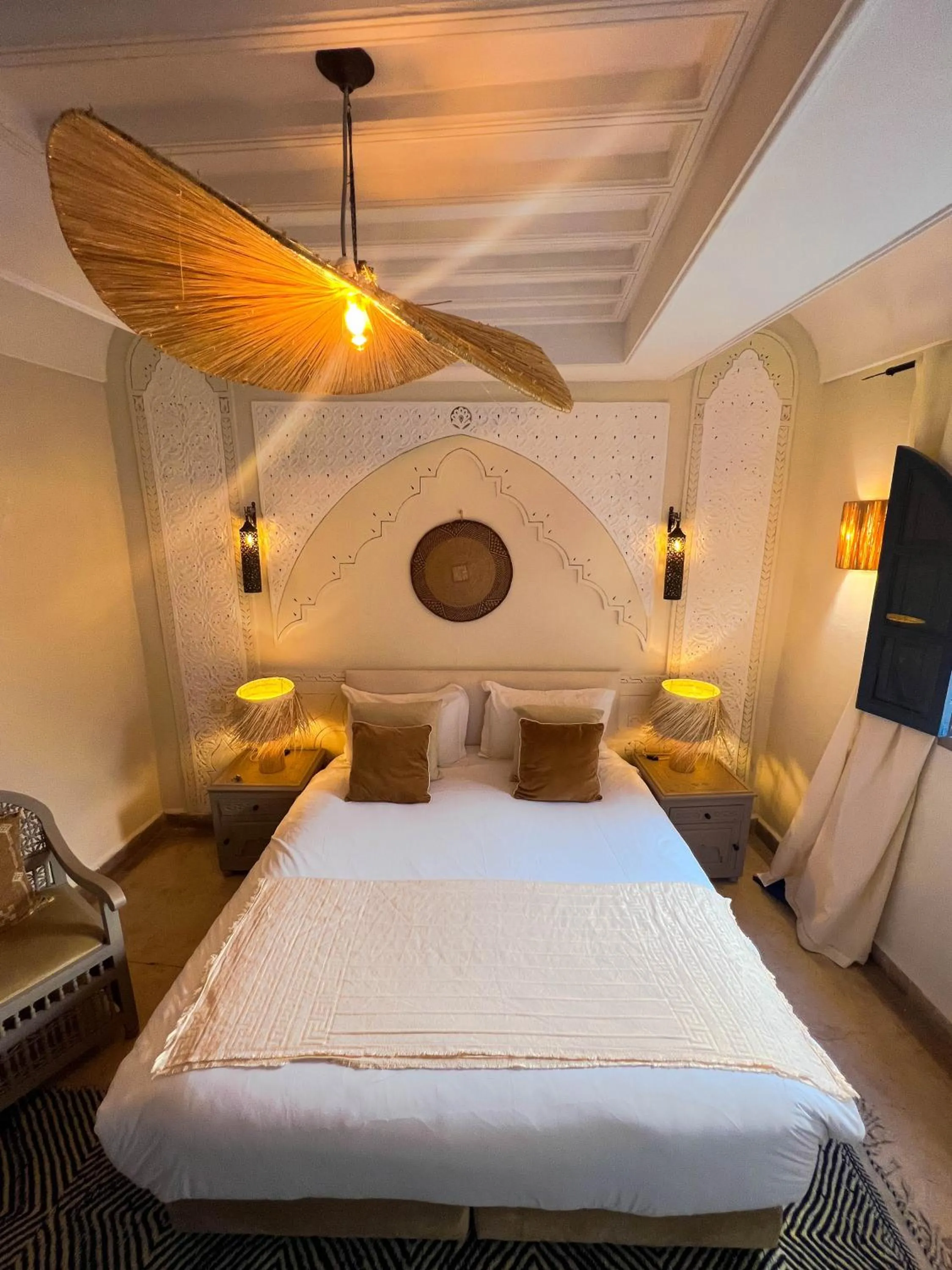 Bed in Riad Jonan & Spa