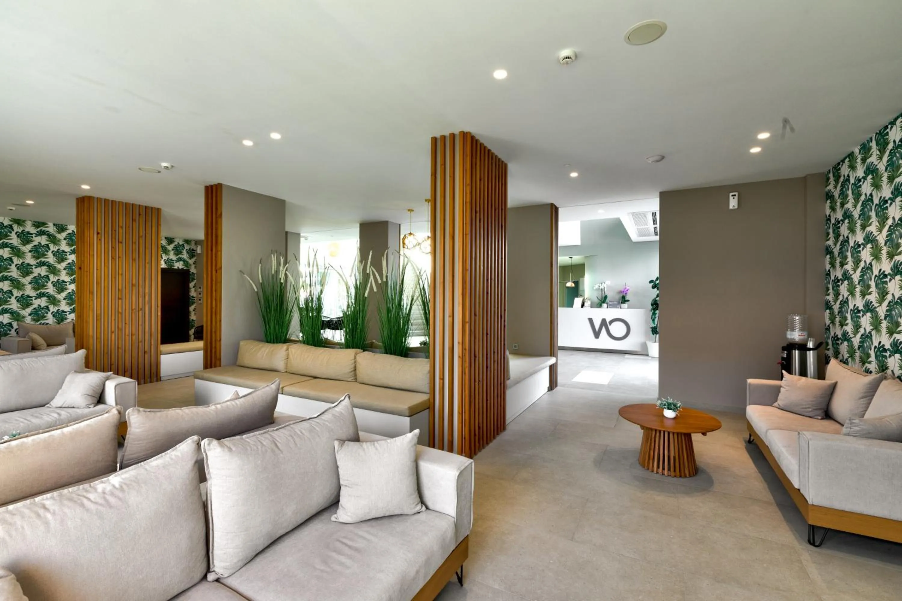 Lobby or reception in White Olive Premium Laganas
