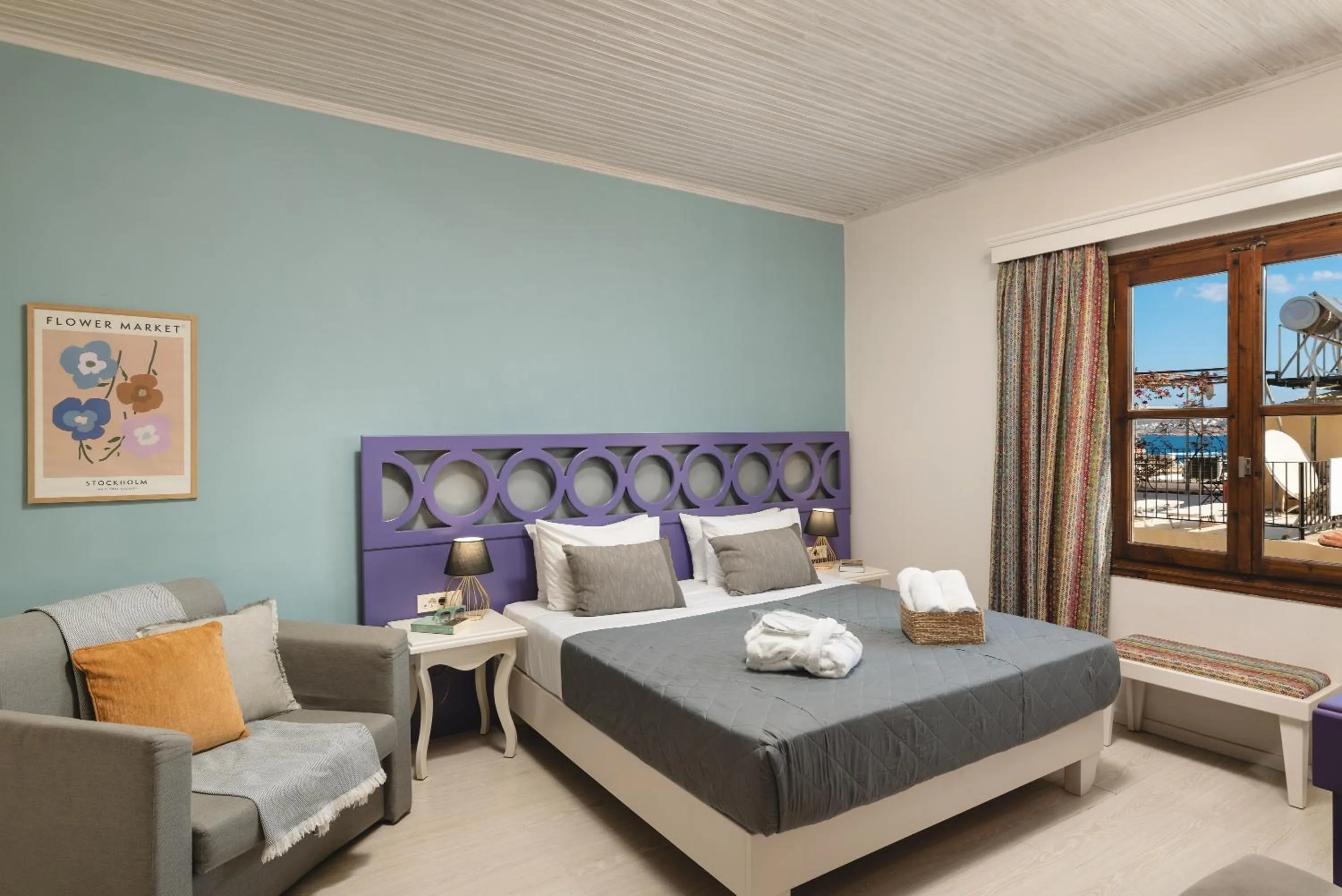 Bed in Elia Palazzo Hotel