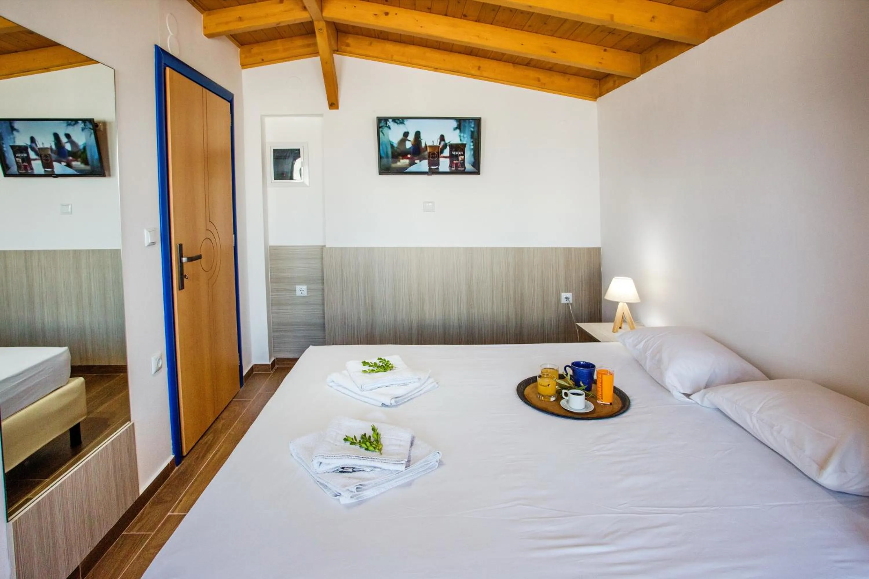 Bed in The Blue Beach Apartments