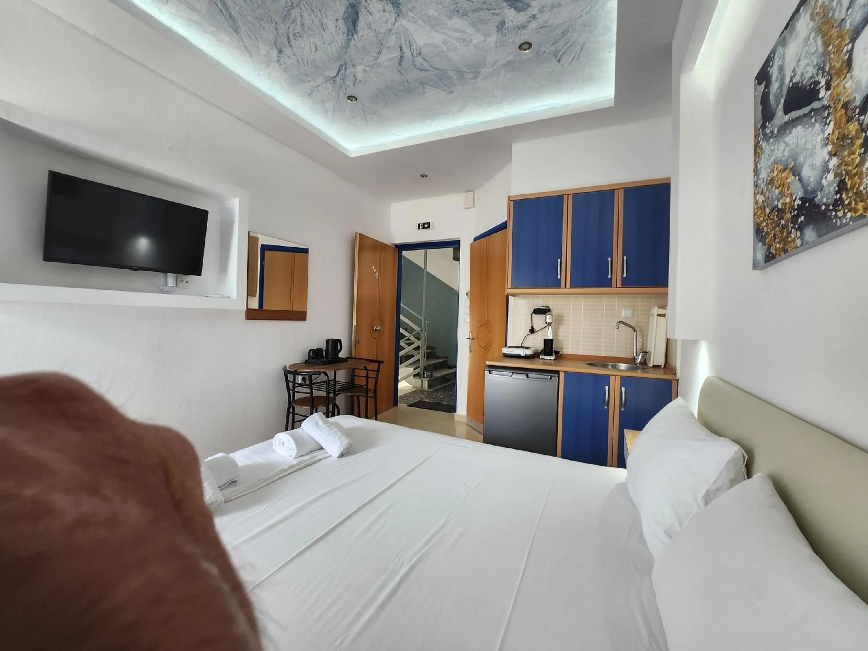 Bed in The Blue Beach Apartments