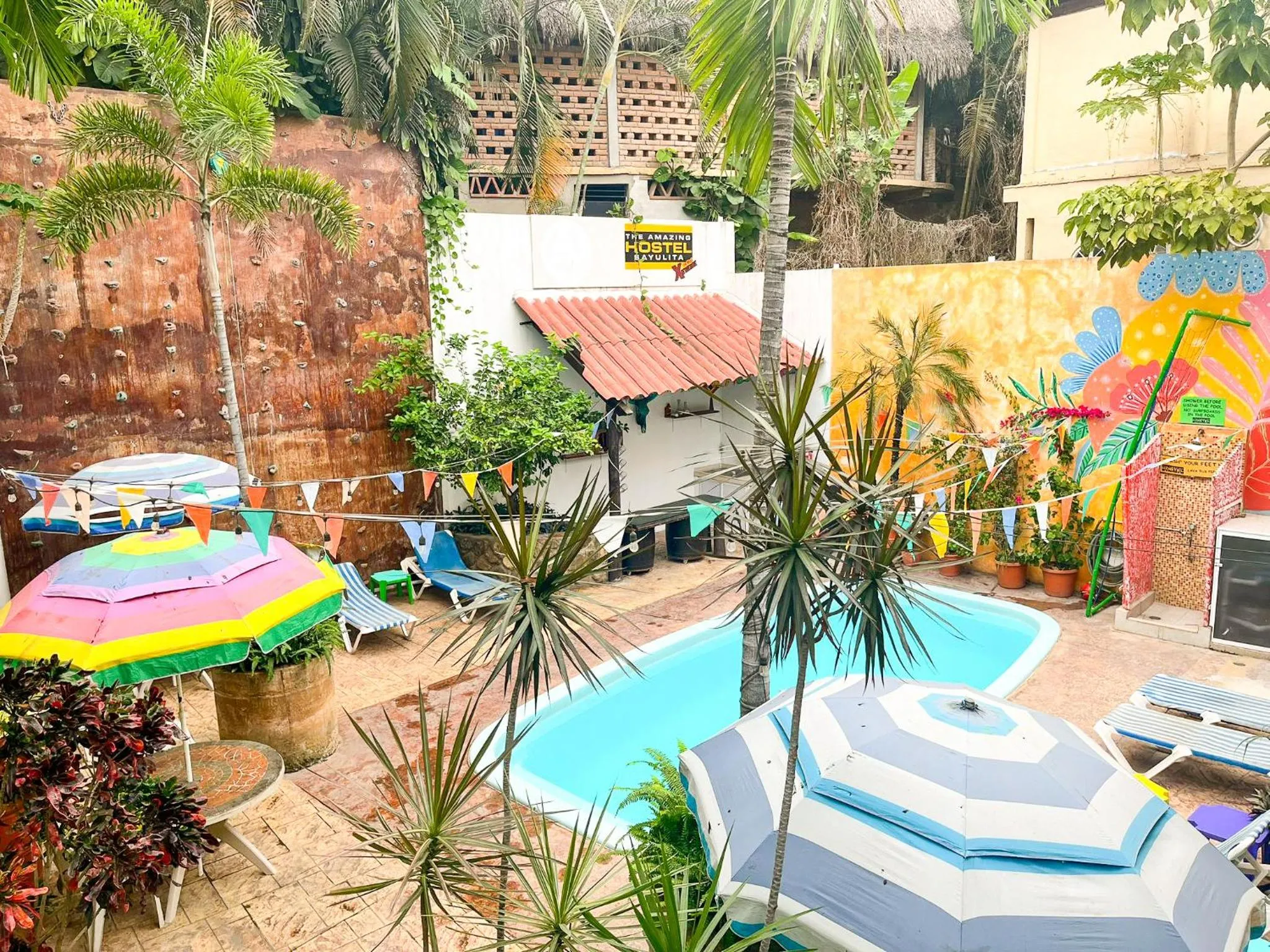 Patio in ITH Sayulita Amazing Surf Hostel