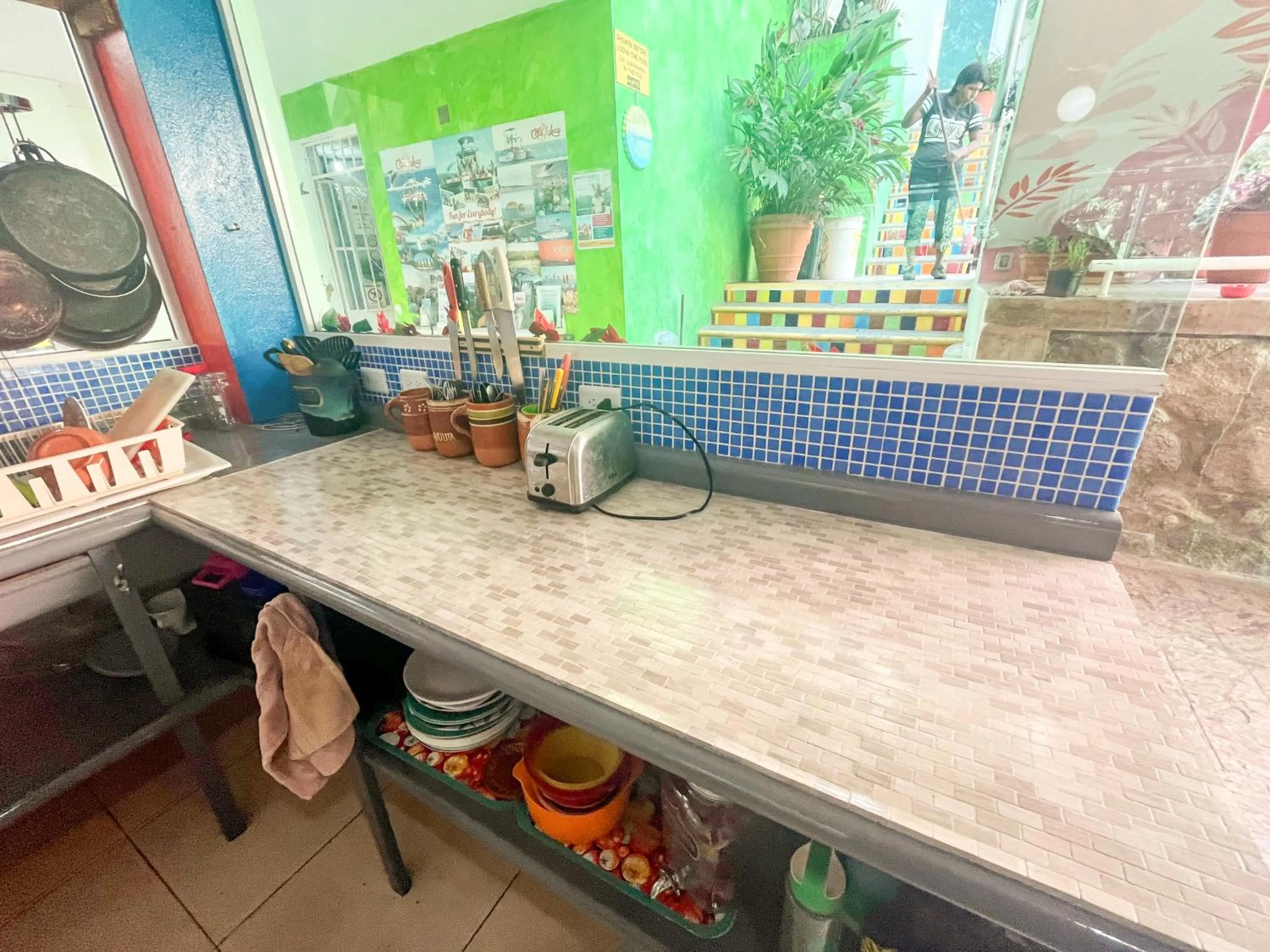 Communal kitchen in ITH Sayulita Amazing Surf Hostel