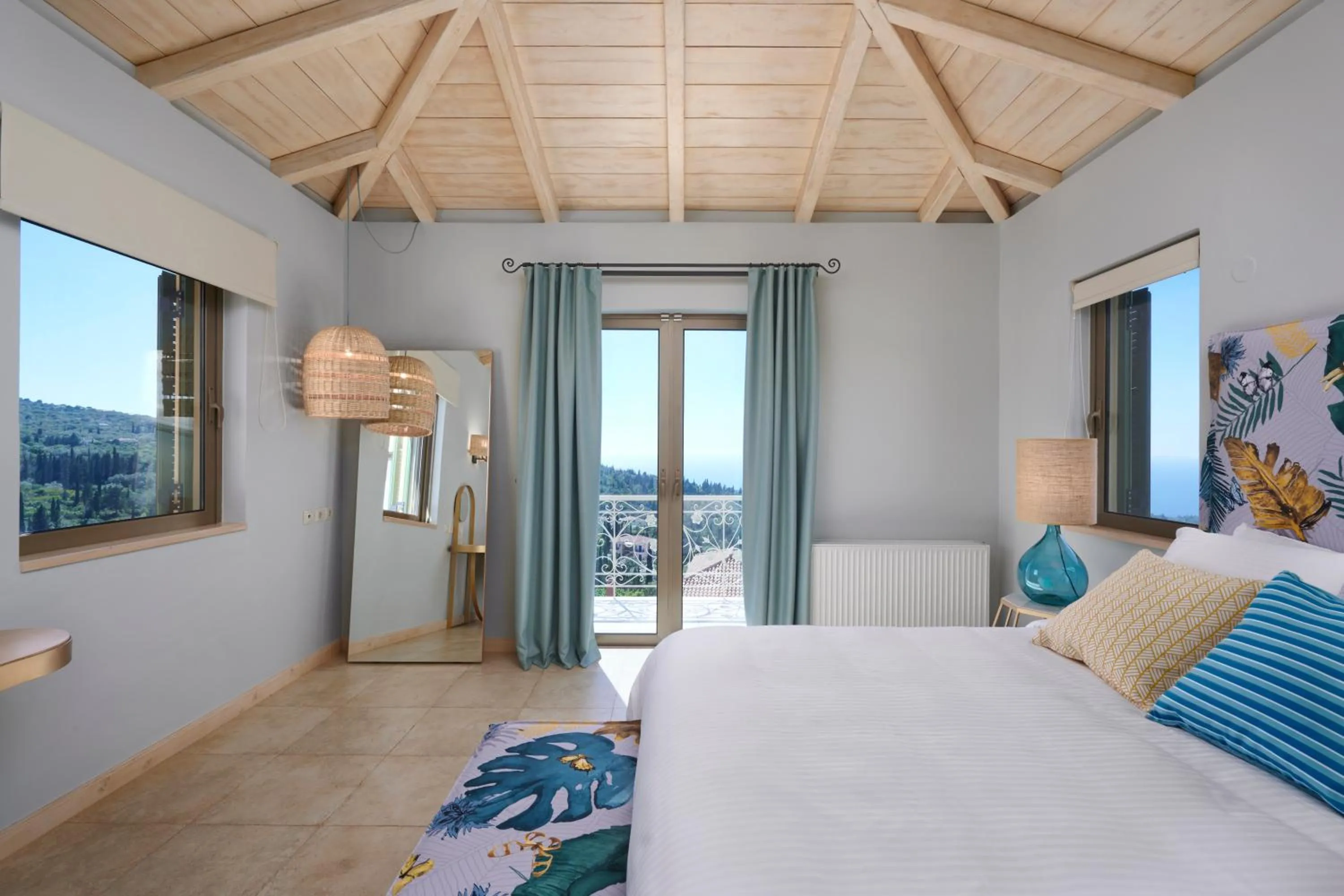 Balcony/Terrace, Bed in Artblue Villas