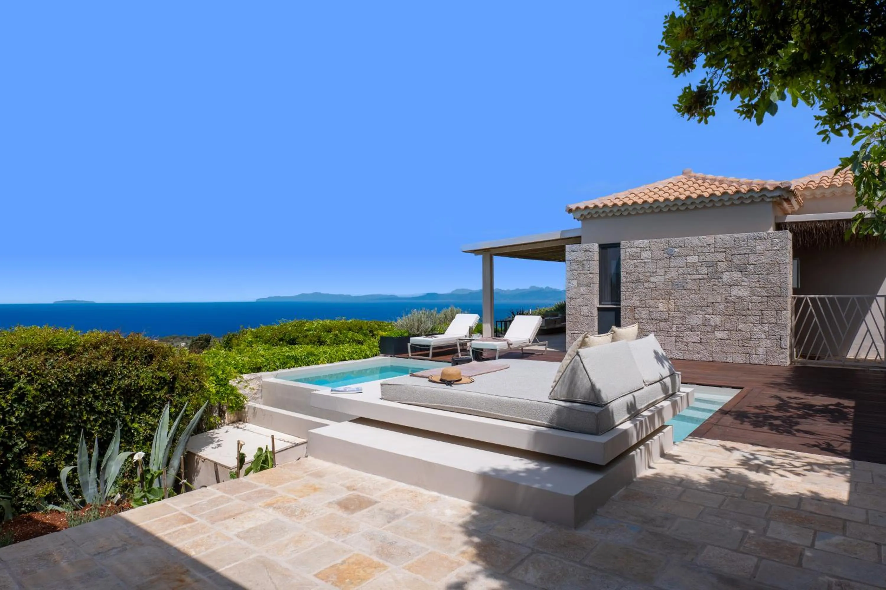 Pool view in Artblue Villas