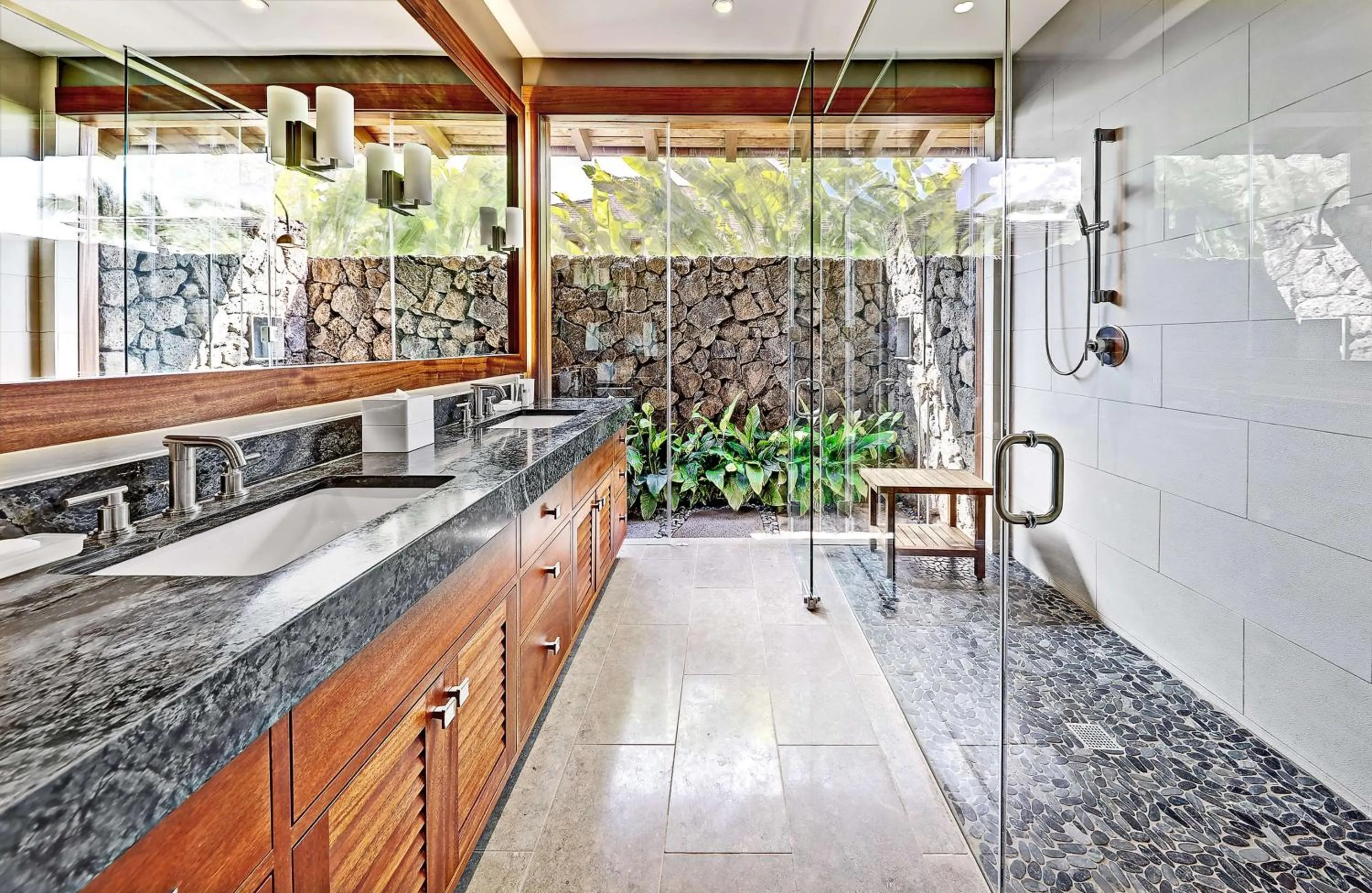 Bathroom in The Lodge at Kukuiula - CoralTree Residence Collection