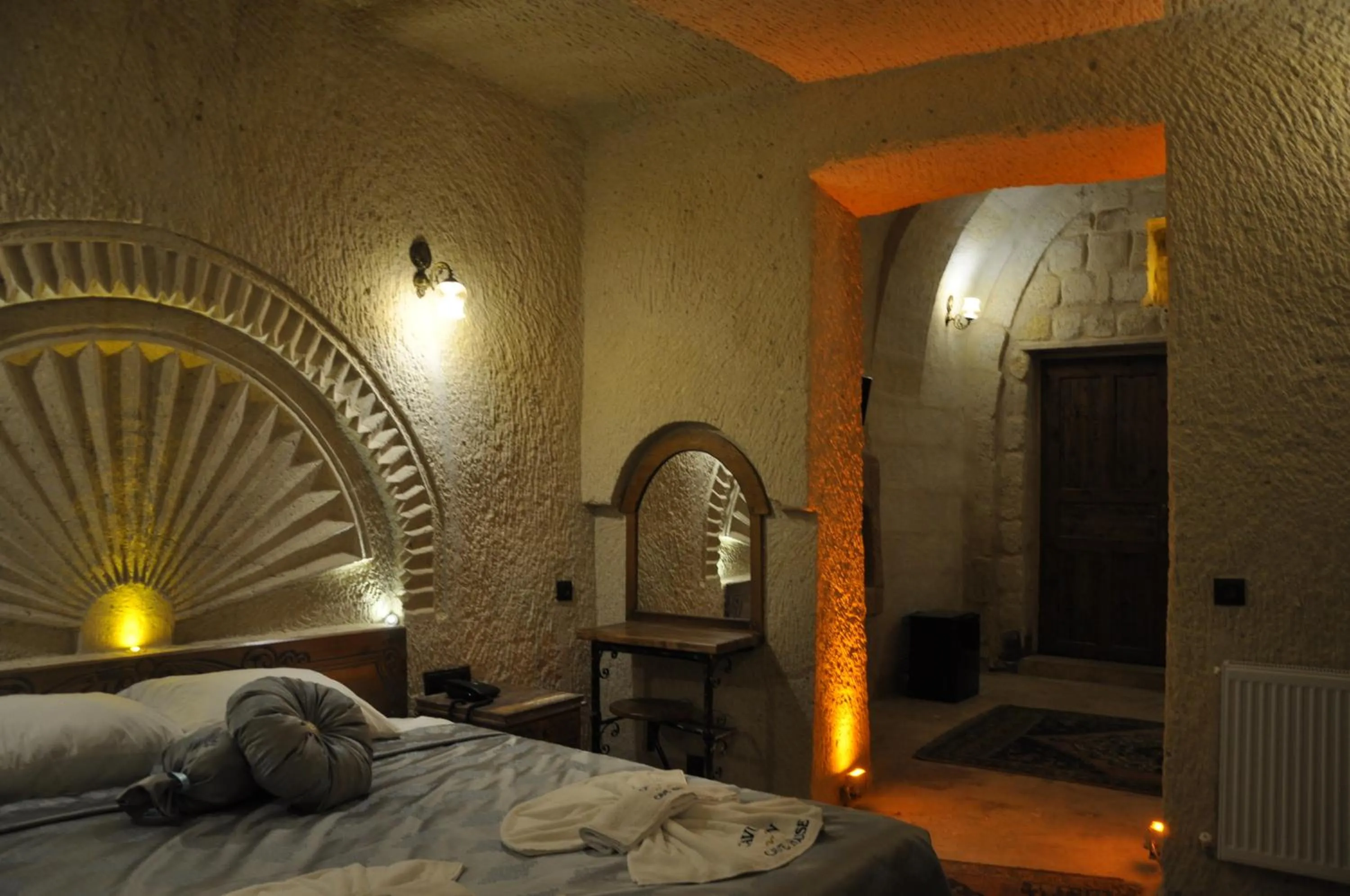 Bed in Çavuşin Cave House-Cappadocia