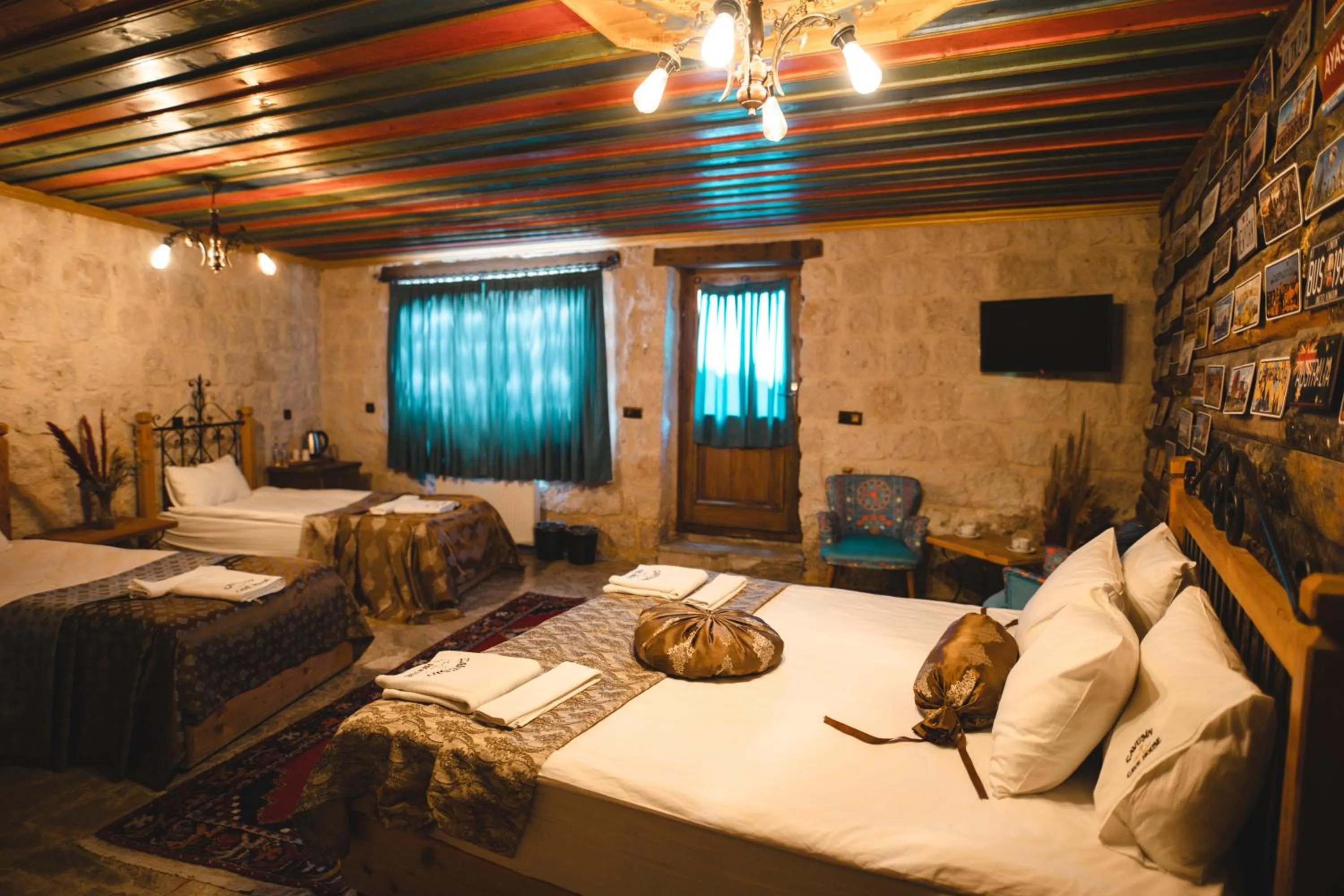 Bed in Çavuşin Cave House-Cappadocia