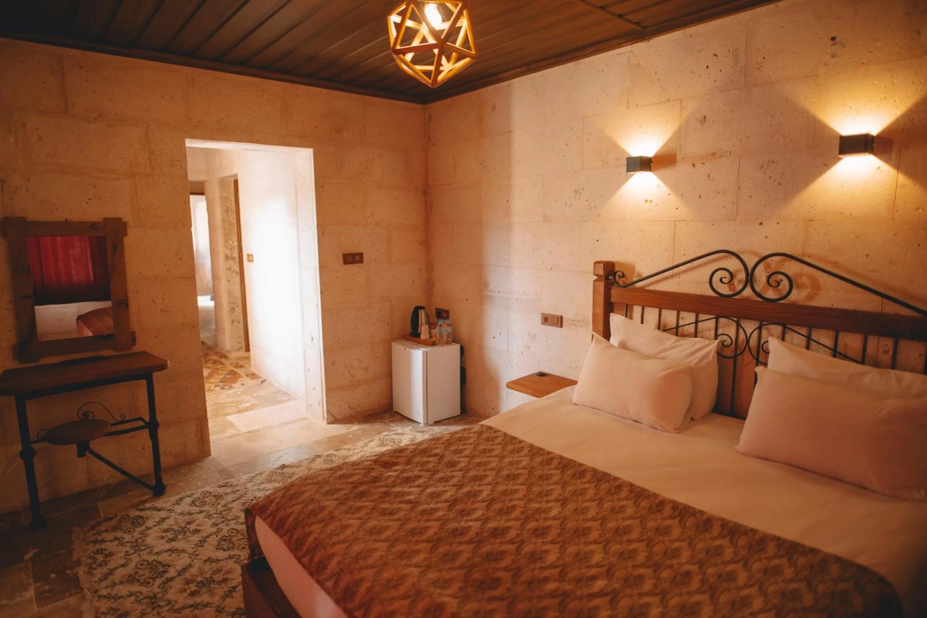 Bed in Çavuşin Cave House-Cappadocia