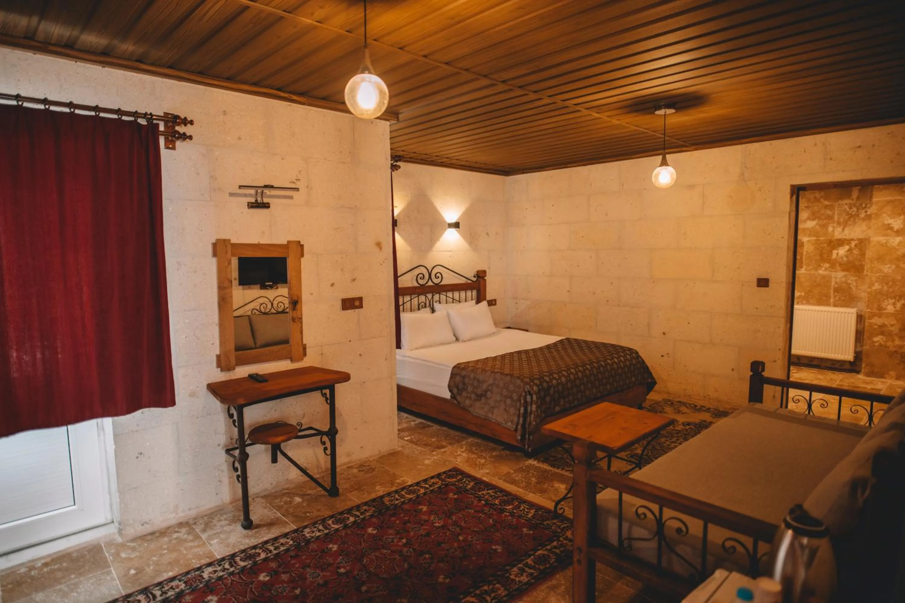 Bed in Çavuşin Cave House-Cappadocia