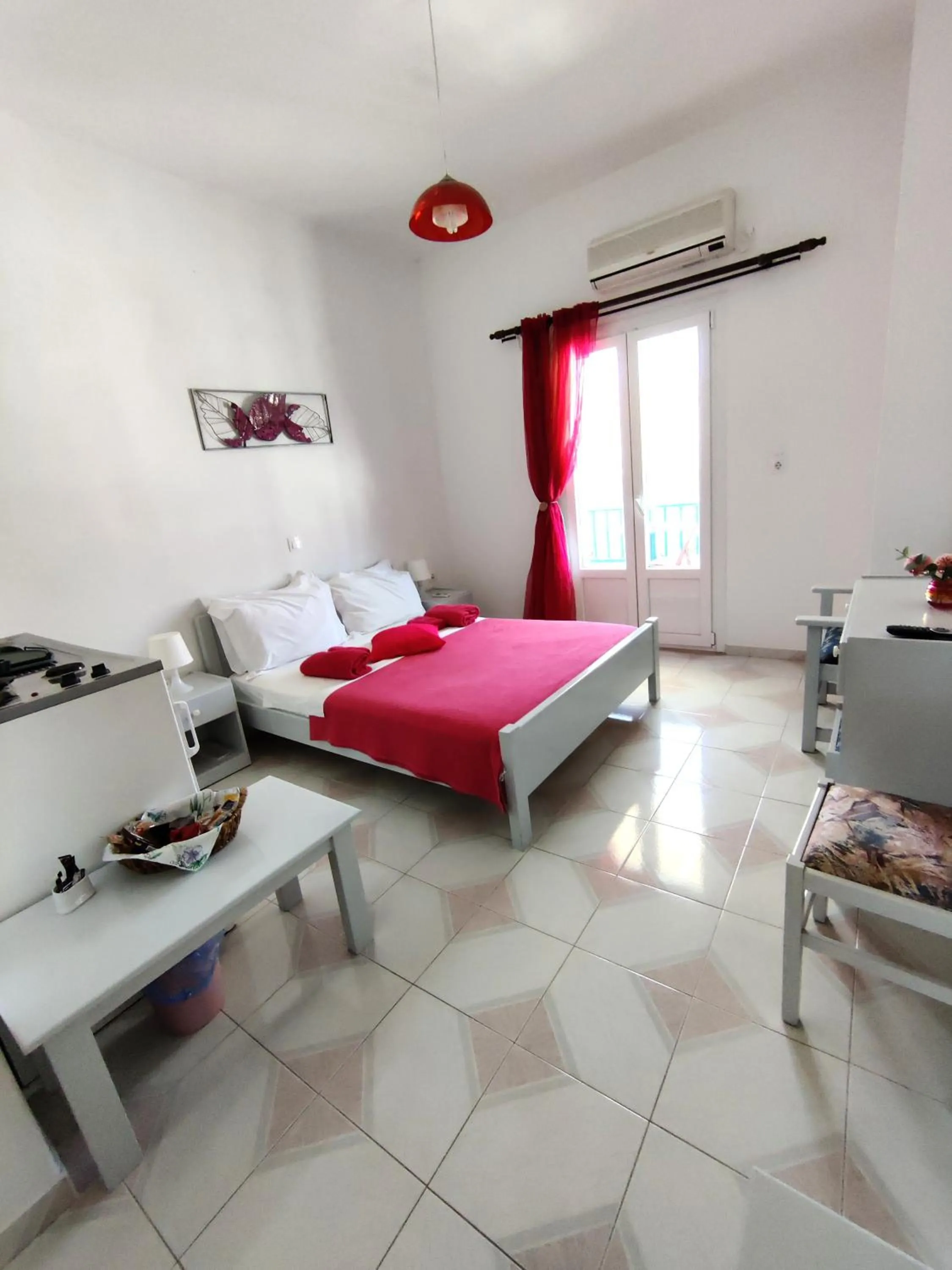 Bed in Drouga's Studios & Suites Astypalaia Greece