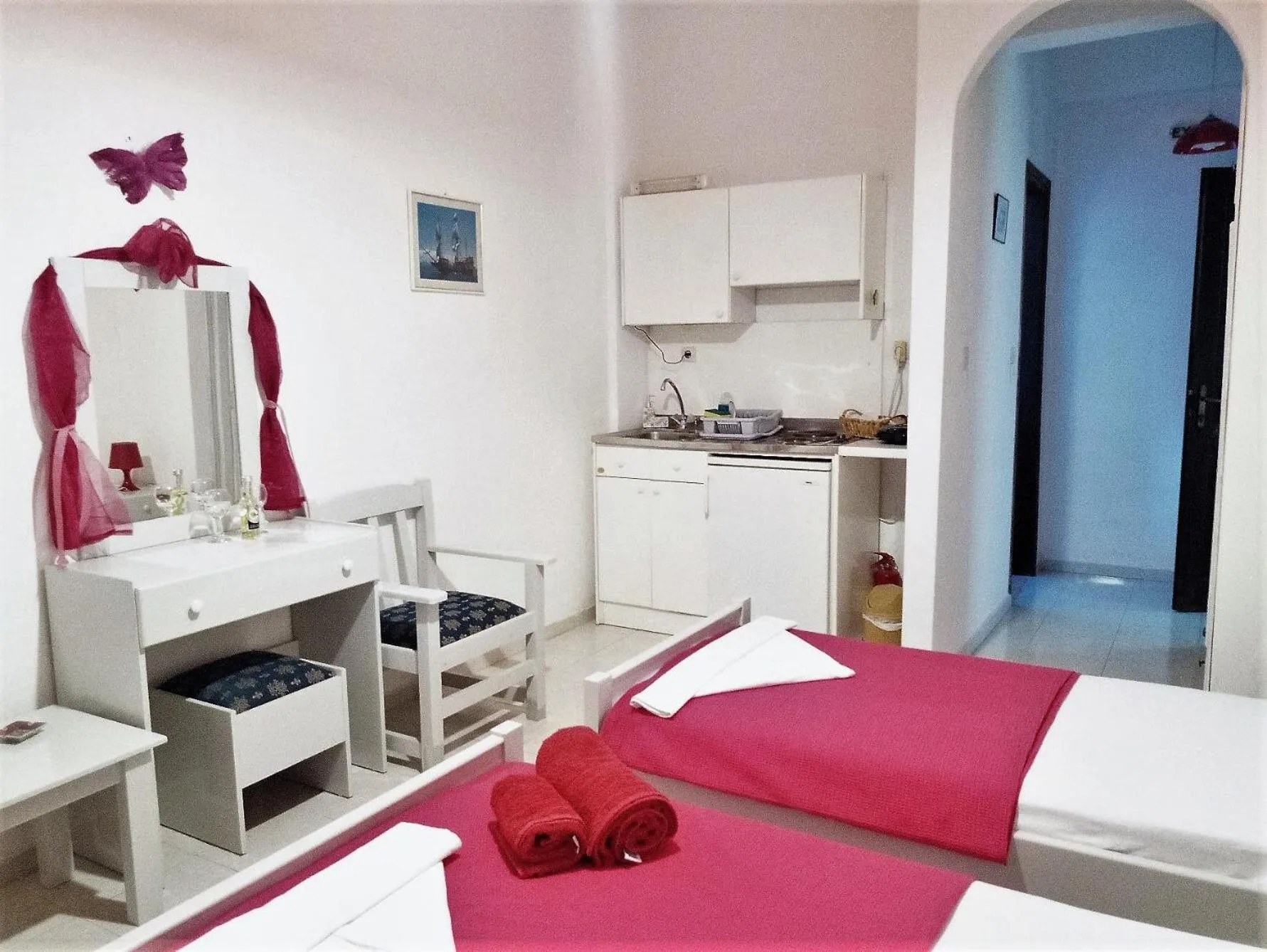 Bed in Drouga's Studios & Suites Astypalaia Greece