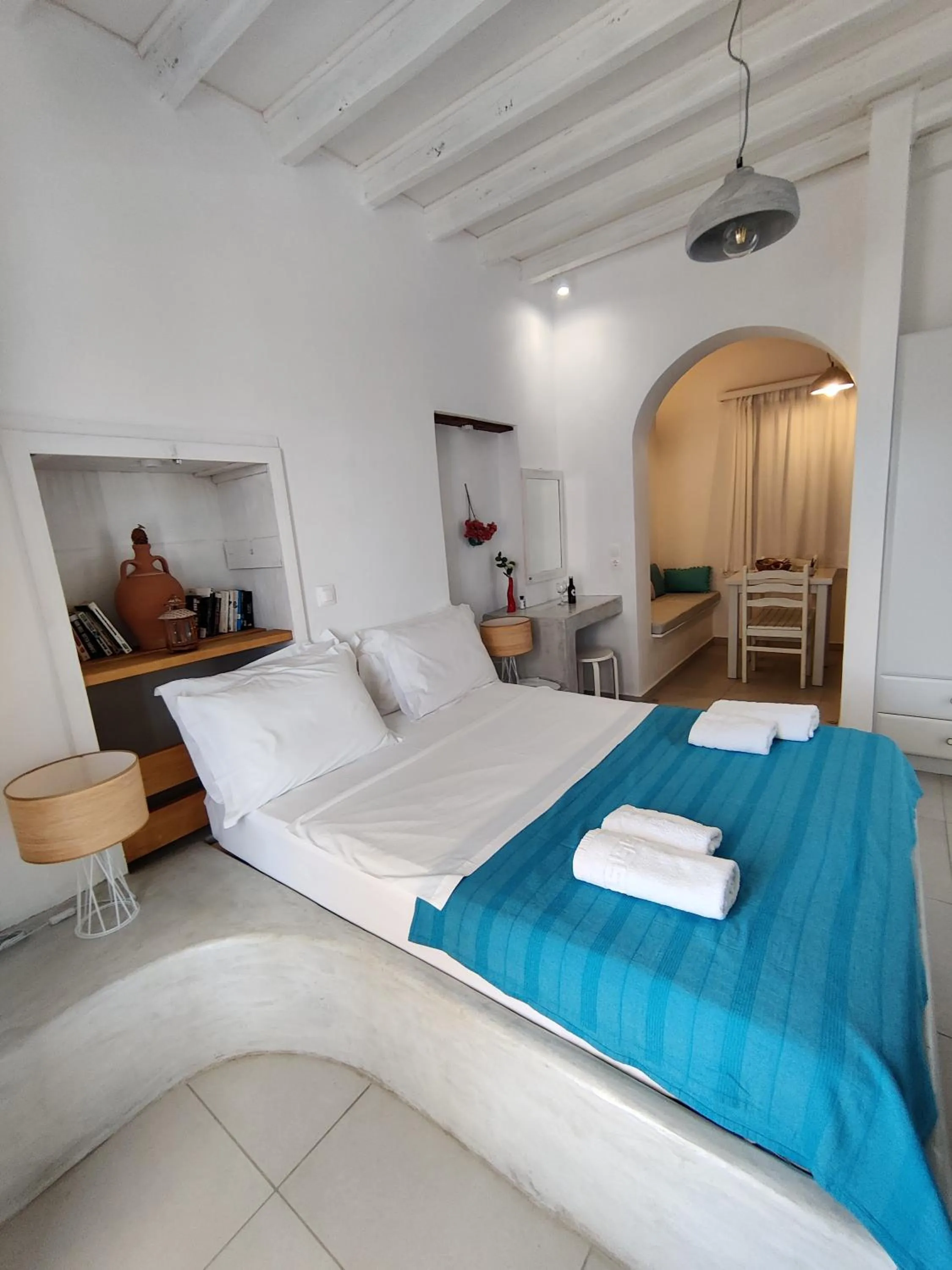 Bed in Drouga's Studios & Suites Astypalaia Greece