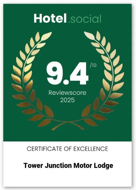 Certificate/Award in TOWER JUNCTION MOTOR LODGE - Airport and Christchurch railway station Shuttle Service