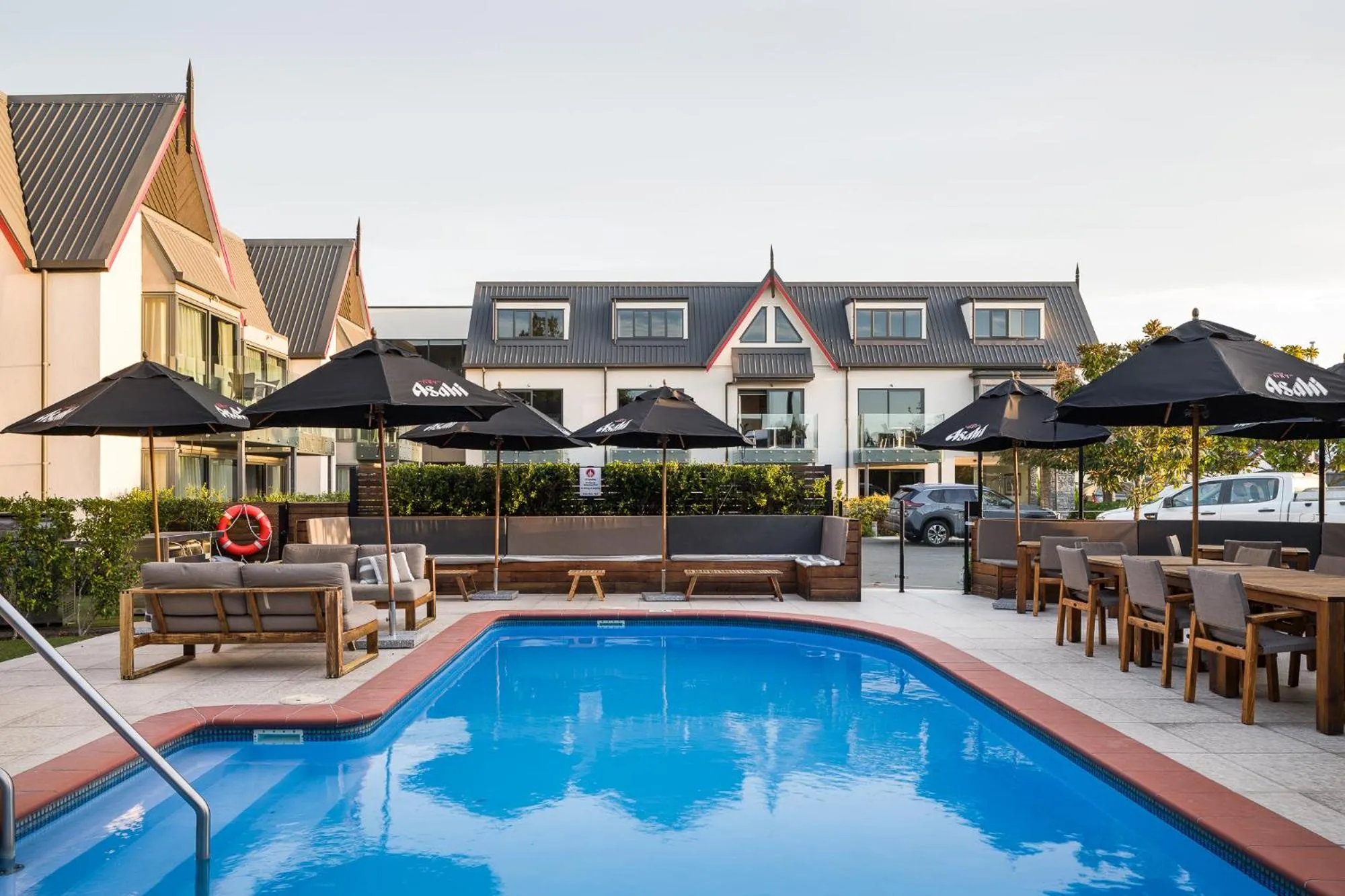 Pool view in Carnmore Chateau Marlborough