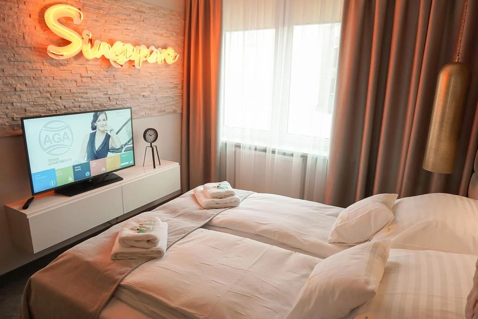 Bedroom, Bed in AGA Tenis Apartments by Radwańska