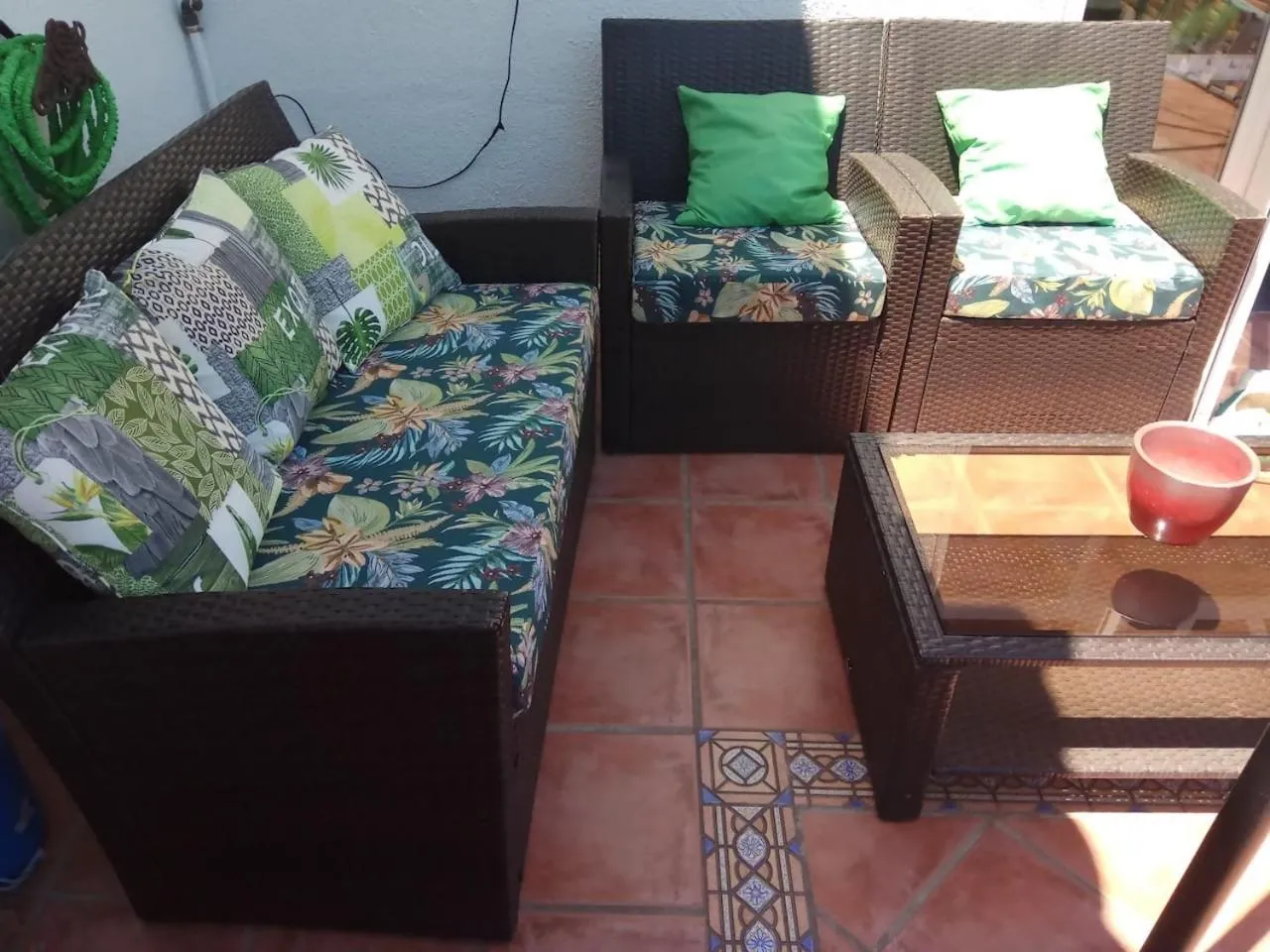 Balcony/Terrace in Villa Peralta, heated and private pool ,near beach and golf !